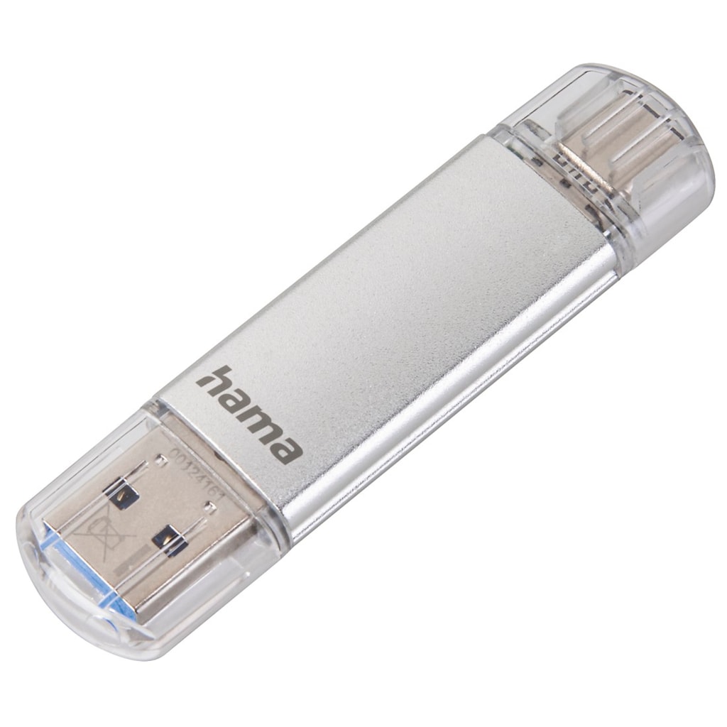 Hama USB-Stick »USB-Stick "C-Laeta", Type-C USB 3.1/USB 3.0, 16GB, 40 MB/s, Silber«, (Lesegeschwindigkeit 40 MB/s)