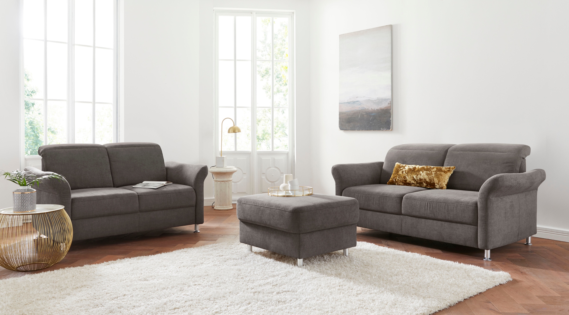 sit&more 2-Sitzer »Darwin« inklusive Federkern, wahlweise mit Kopfteilverstellung