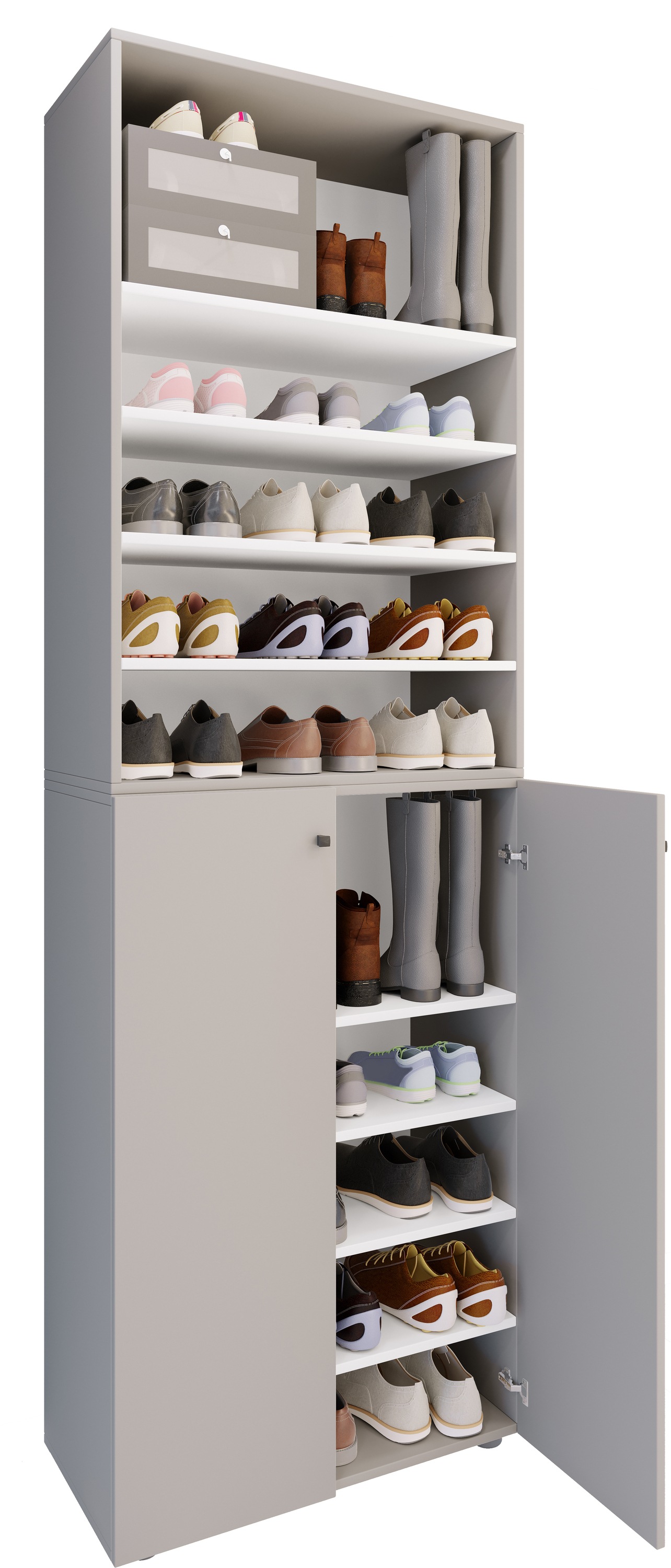 VCM Schuhschrank "XL Holz Großer Schuhschrank Schuhkommode Lona 10" 1 Stk. tlg.