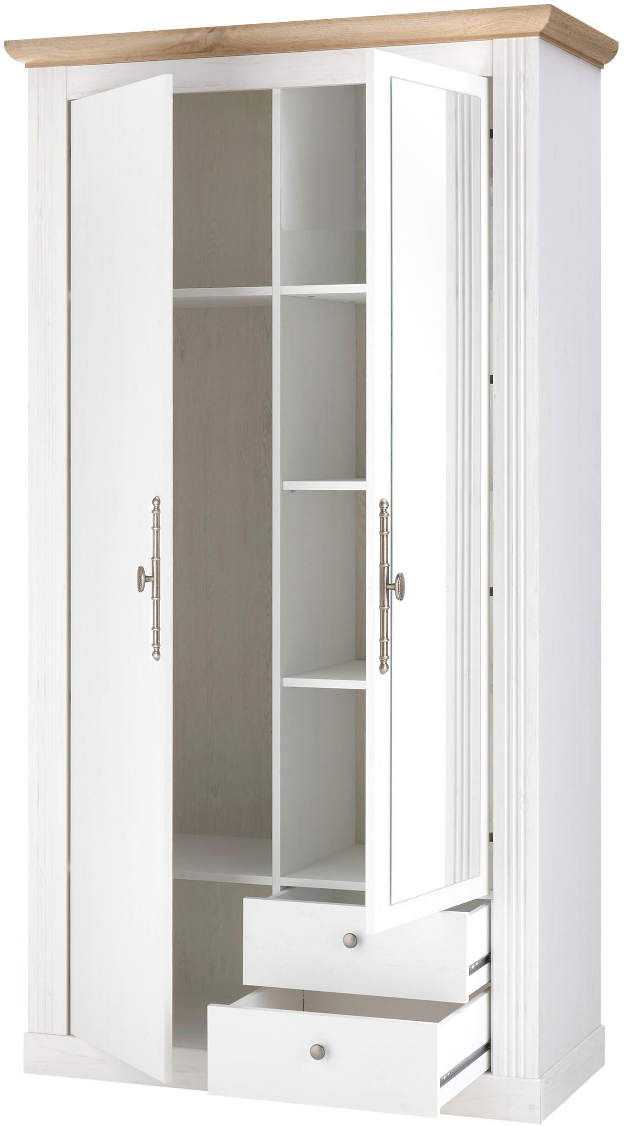 Home affaire Garderobenschrank »WESTMINSTER BESTSELLER!«, (Breite ca. 108 cm), im romantischen Landhausstil