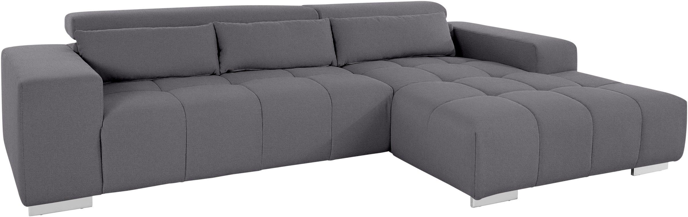 COTTA Ecksofa »Orion L-Form«, mit Kopfteilverstellung & 3 Nierenkissen