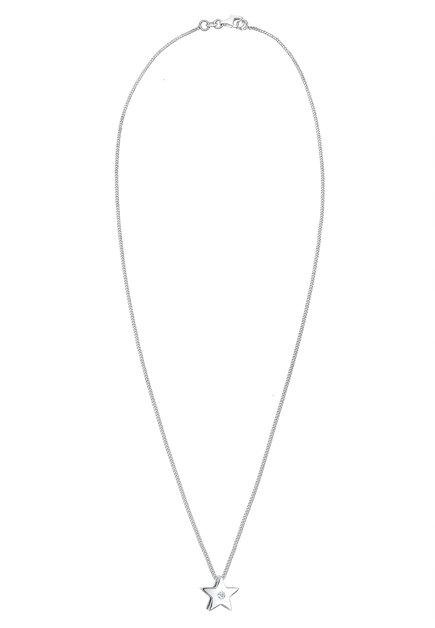 Elli DIAMONDS Silberkette »Halskette Stern Diamant Brillantschliff (0,03 ct) 925 Sterling Silber«