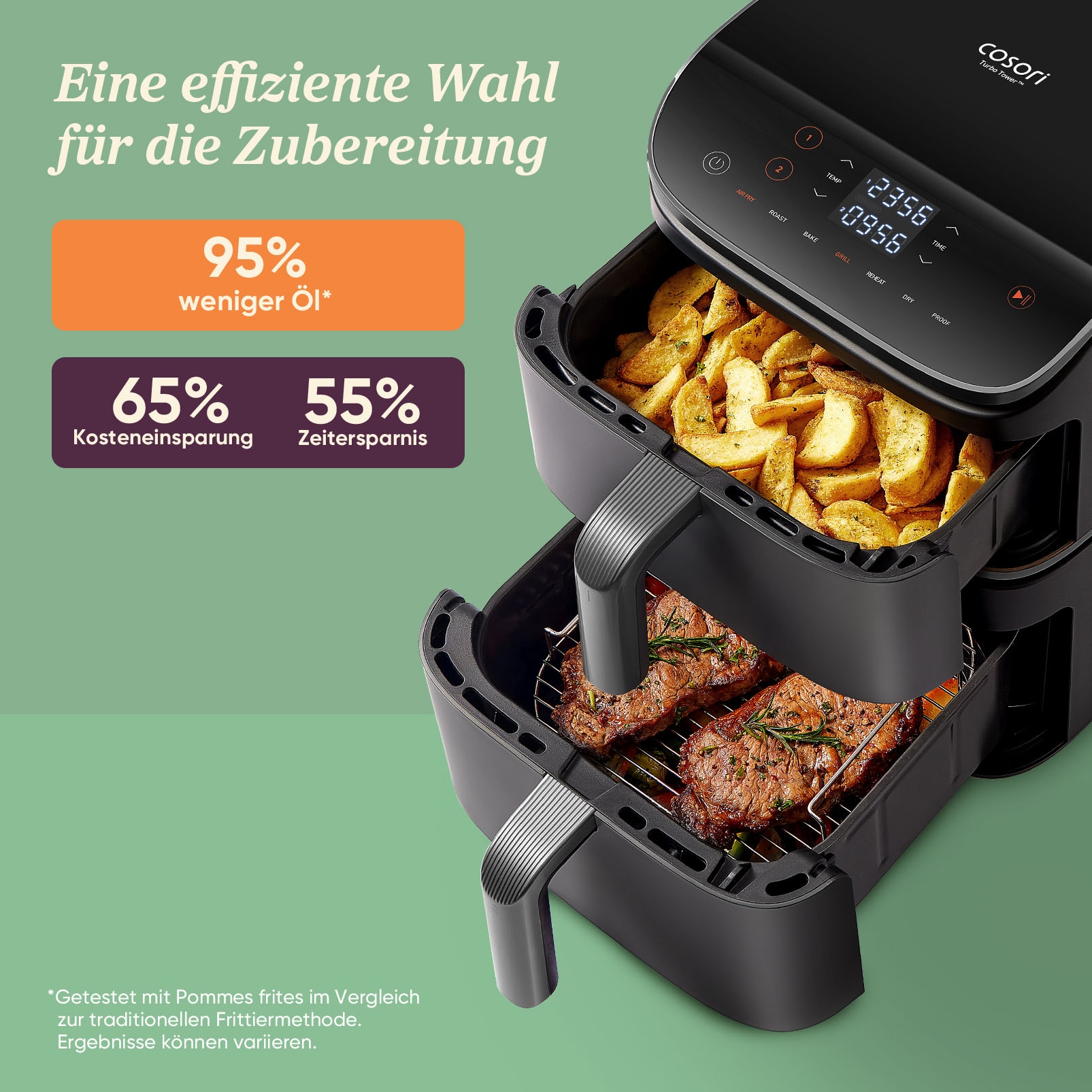 Cosori Heißluftfritteuse »CAF-DC121-AEUR« 2630 W