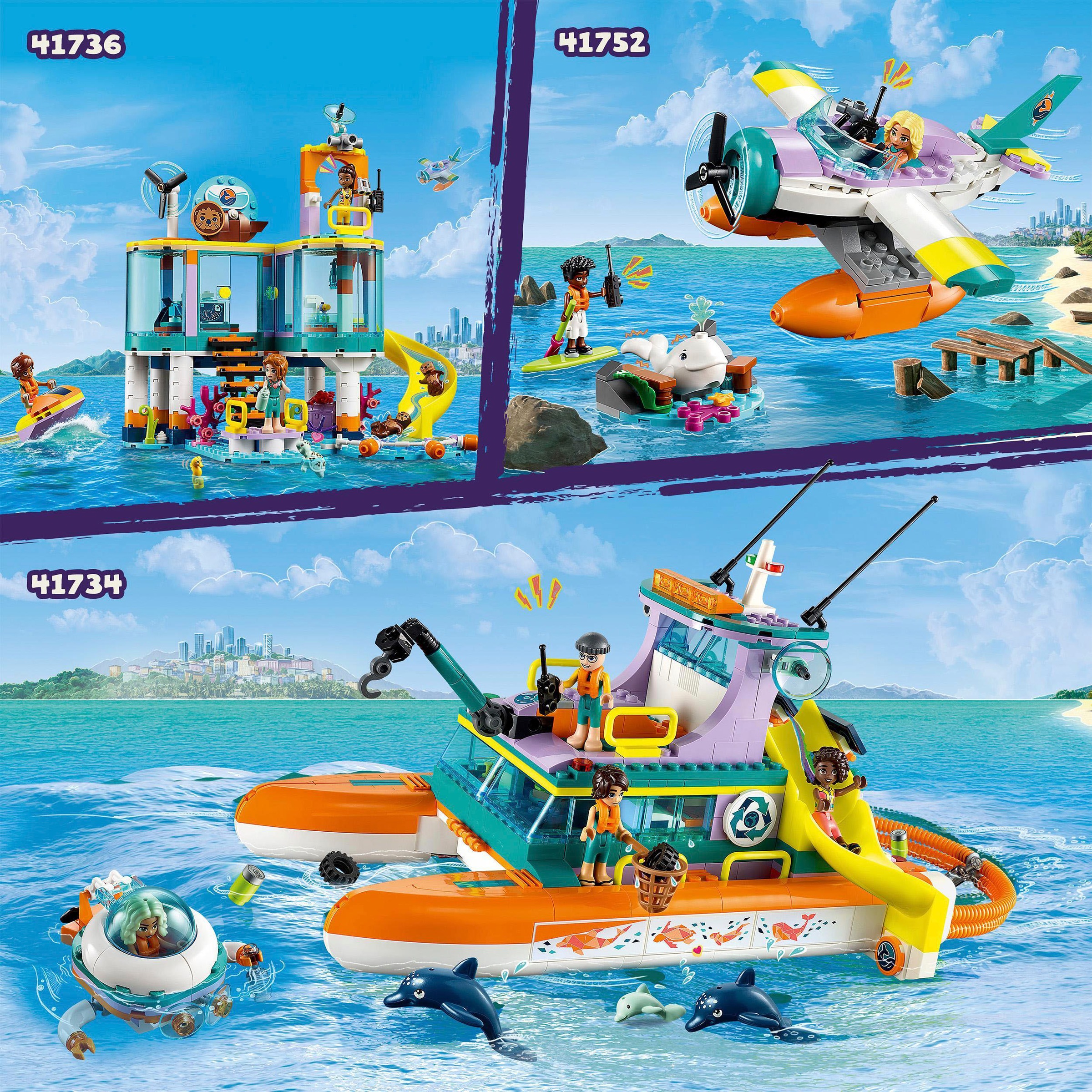 LEGO® Konstruktionsspielsteine »Seerettungsboot (41734), LEGO® Friends«, (717 St.), Made in Europe
