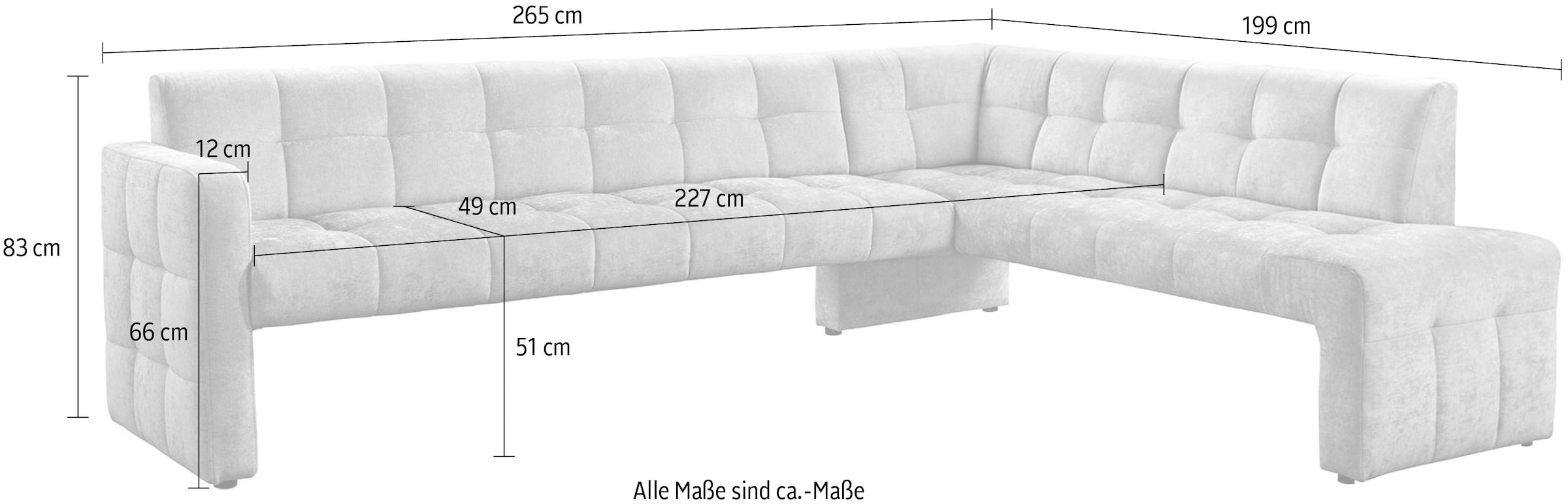 exxpo - sofa fashion Essbank »Barista, bequem und elegant, hohe Bodenfreiheit« Eckbank Barista bequem und elegant, hochwertige Detailverarbeitung
