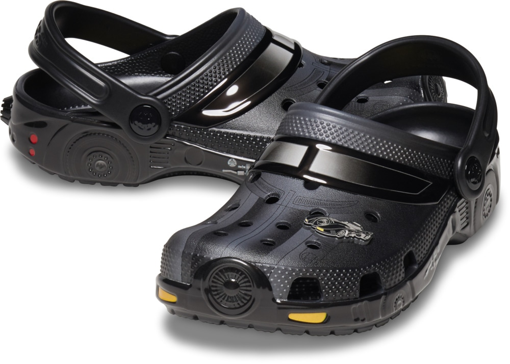 Crocs Badesandale »Batman Batmobile Classic Clog K«  Hausschuh mit Fledermausflügel-Detail am Fersenriemen
