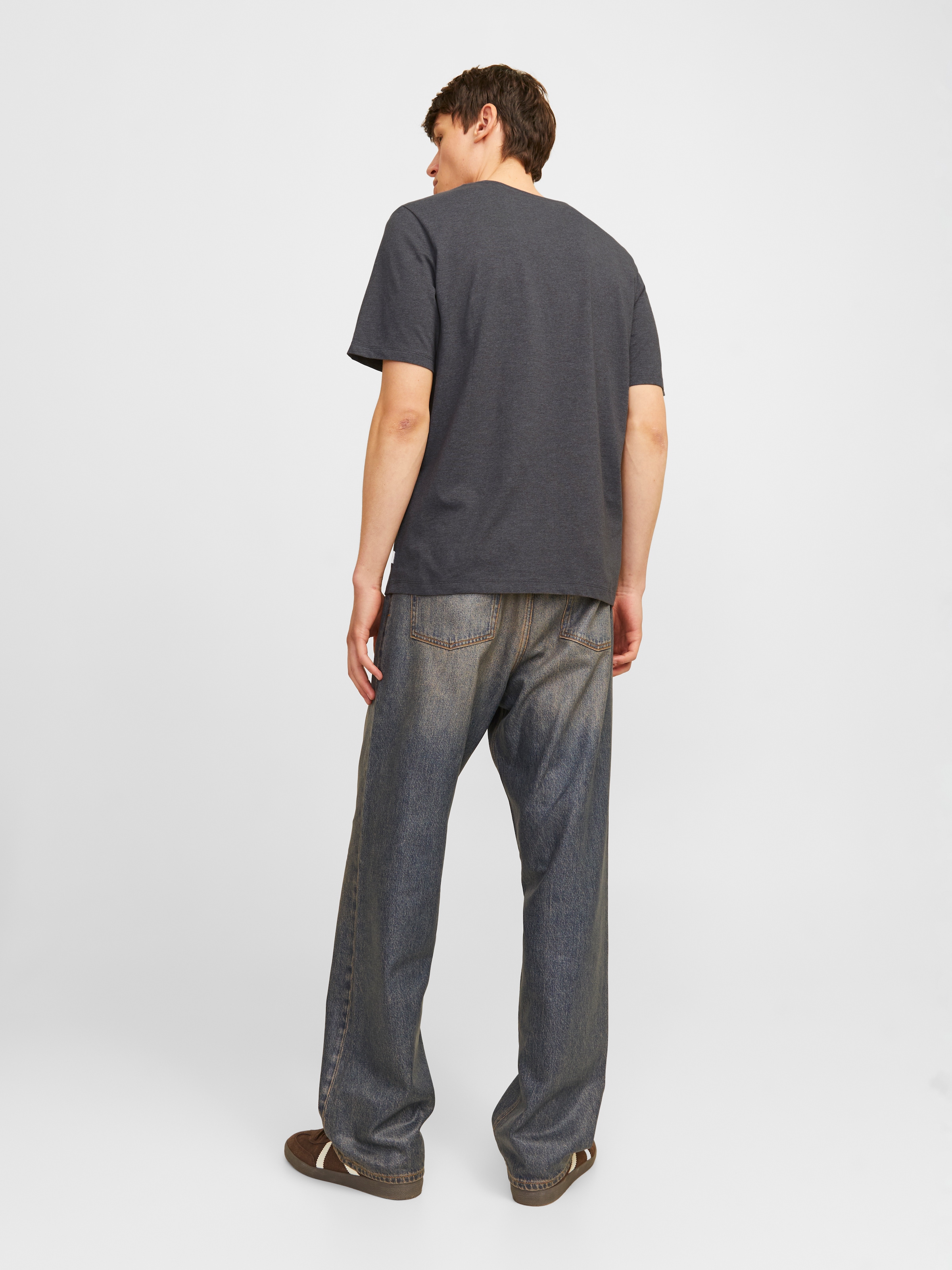 Jack & Jones 1100000002199 »JJEORGANIC MELANGE TEE SS O-NECK NOOS« Baumwollmischung, regular fit