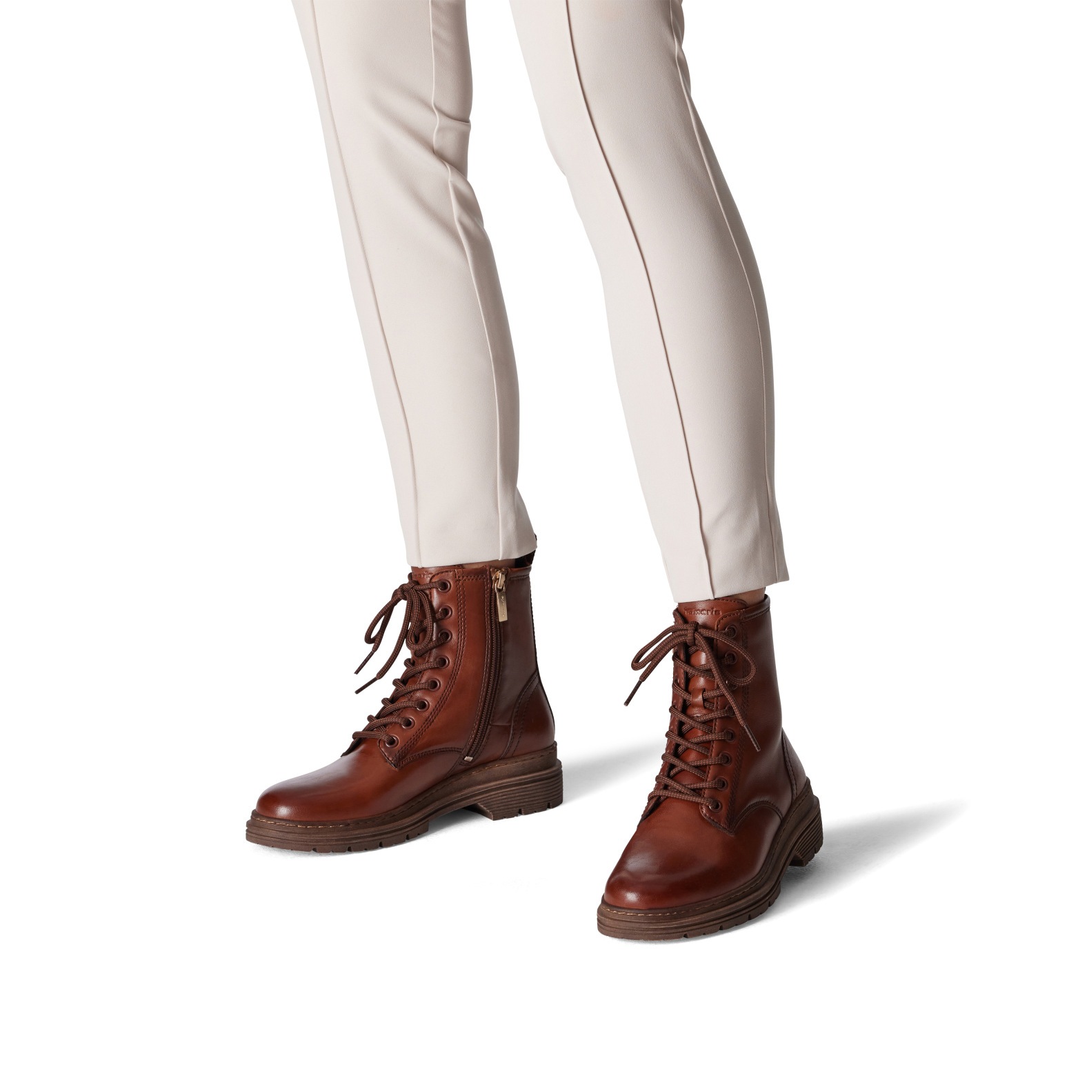 Tamaris Schnürboots  , Blockabsatz, Schnürstiefelette in angesagter Used Optik