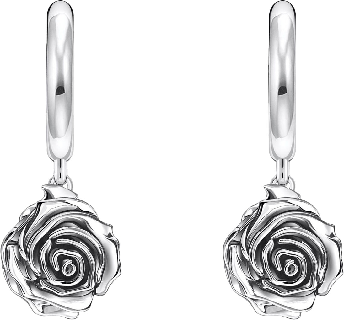 THOMAS SABO Paar Creolen »Midnight Rose«