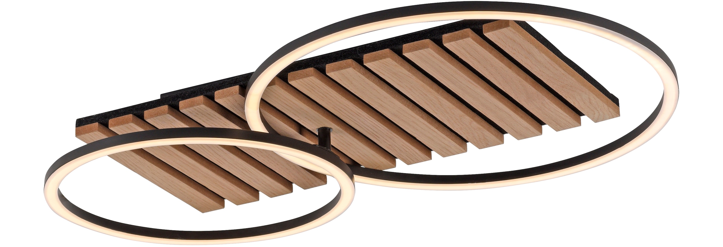 andas Deckenleuchte »Unnestad Akustikpaneele«, 1 flammig, Leuchtmittel LED-Board | LED fest integriert, Frame schwenkbar, Holz, Akustik, Paneele, warmweiß, kaltweiß