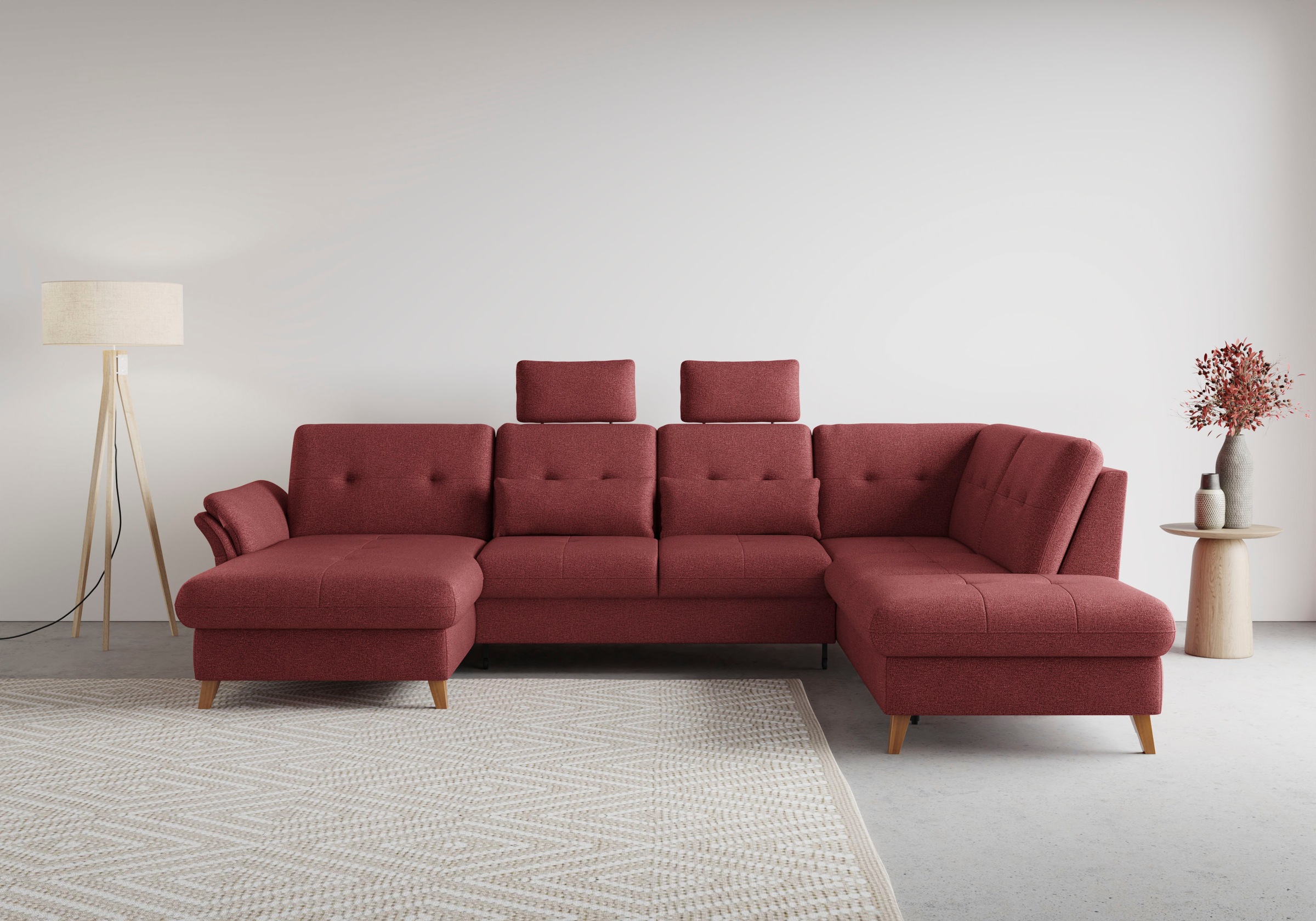 sit&more Wohnlandschaft »Göteborg«, inkl. Sitztiefenverstellung, wahlweise mit Bettfunktion & Bettkasten