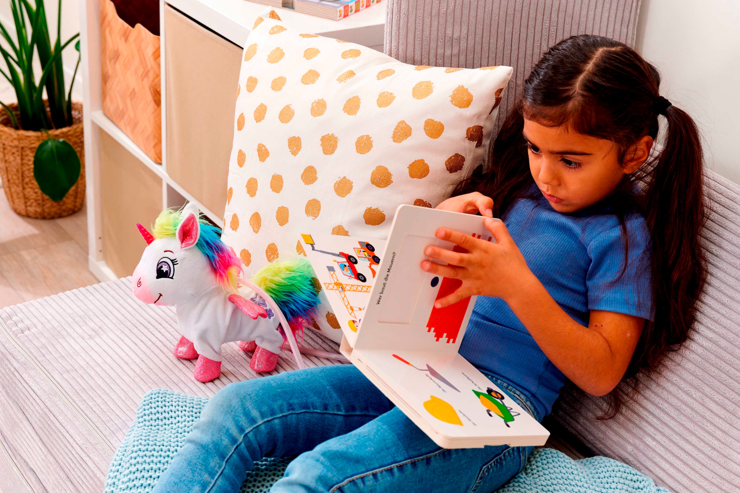 SIMBA Spielfigur »PetZoo Rainbow Unicorn«, mit Licht und Sound