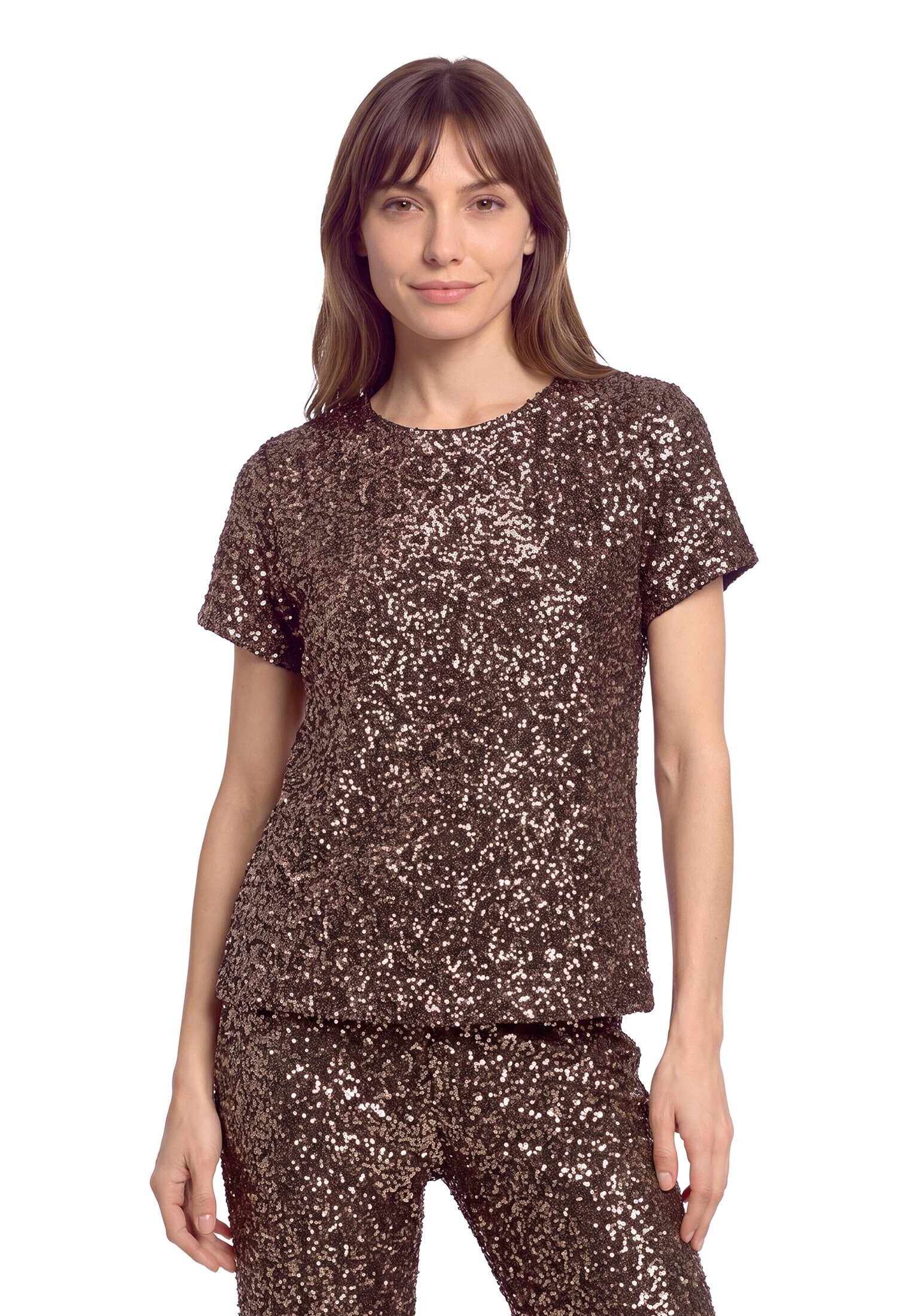 Betty&Co Klassische Bluse »Blusenshirt mit Pailletten«
