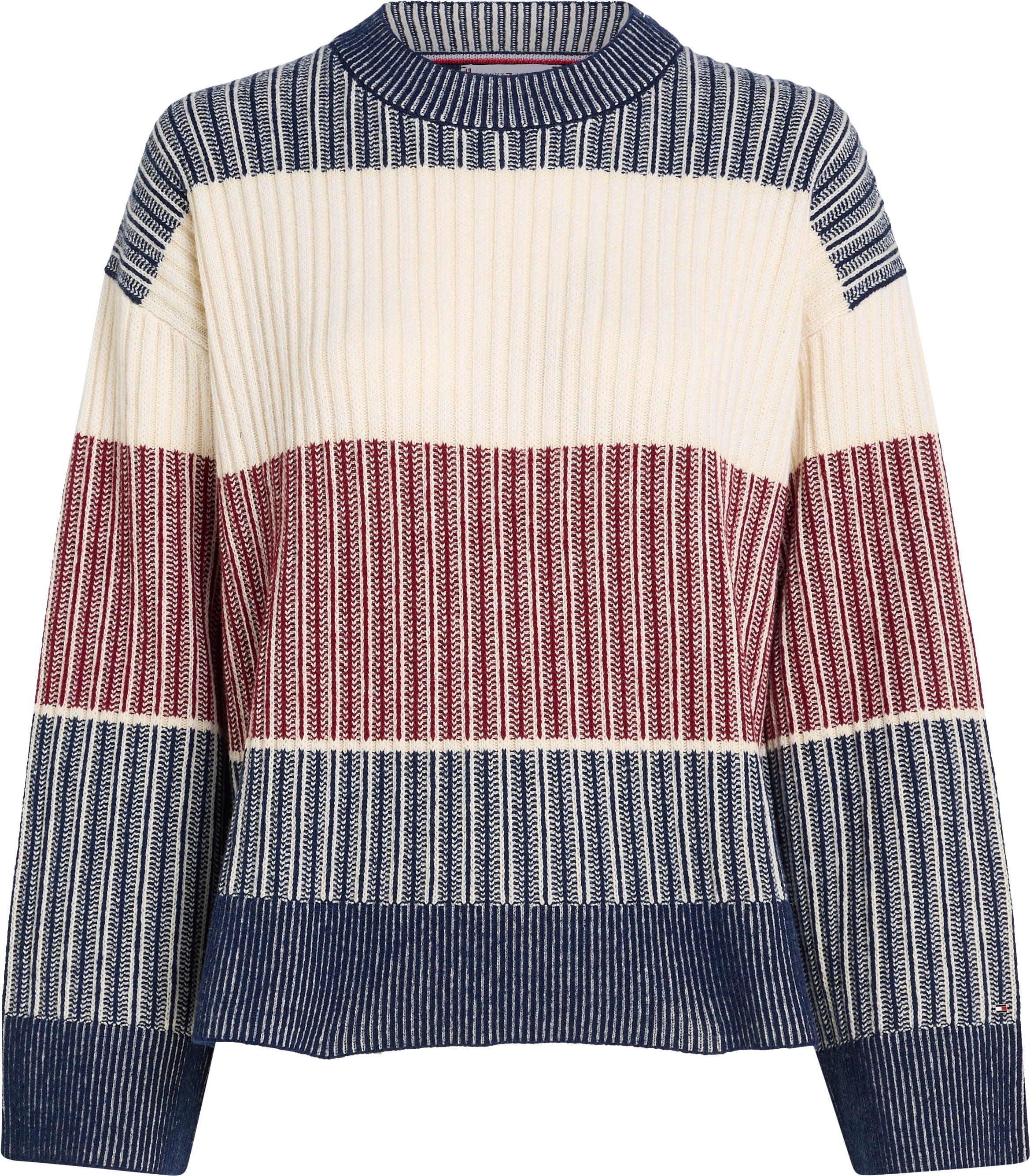 Tommy Hilfiger Strickpullover »GLOBAL STP ALL OVER SWEATER«, (Global Serie TH WOMEN), mit Tommy Hilfiger Global Stripe