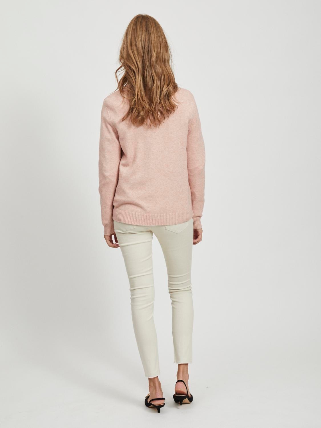 Vila Rundhalspullover »VIRIL-O-PULLI«, Feinstrick mit feinen Strickdetails