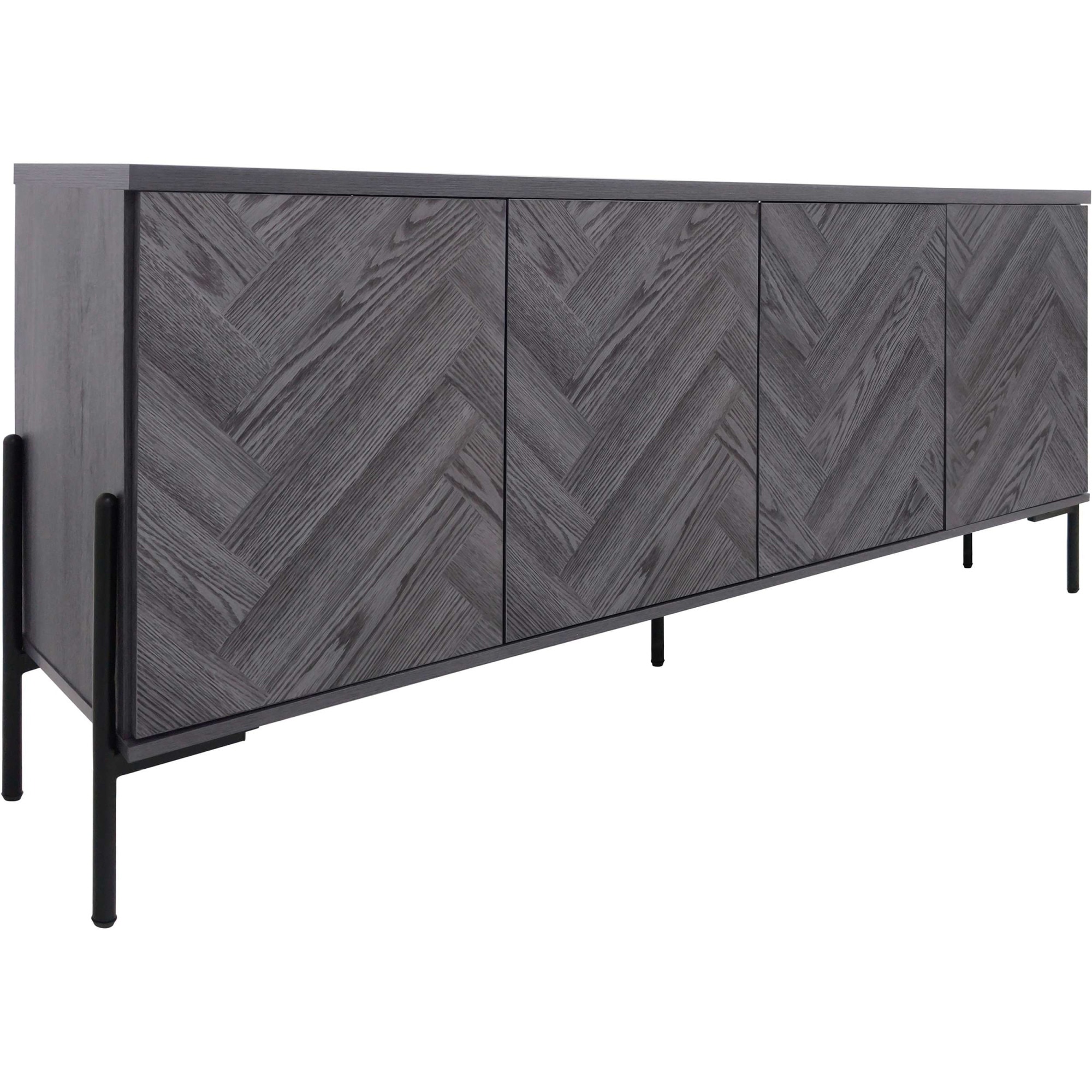 OTTO home Sideboard »Eadwine« Kommode, Push-to-open, Türen mit Fischgräten Muster, Breite 175 cm