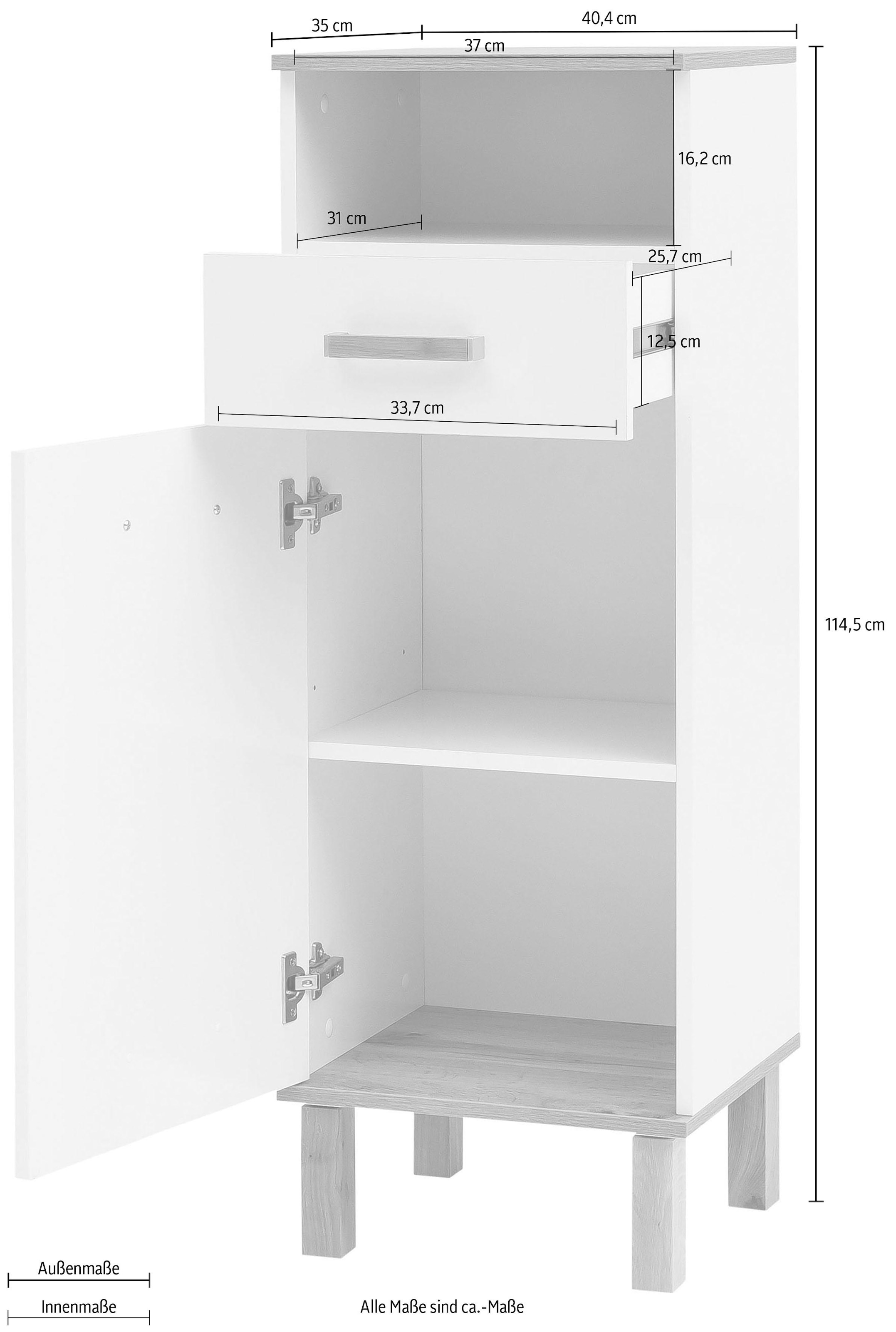 Schildmeyer Midischrank »Padua«, Füße aus Massivholz