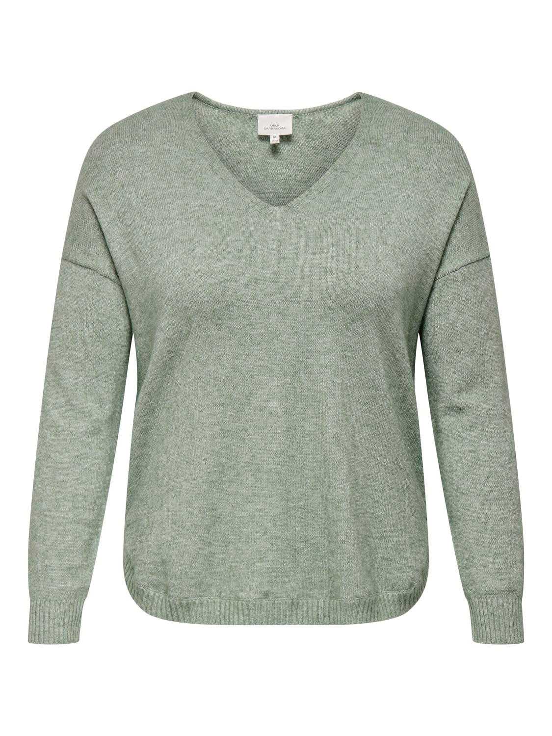 ONLY CARMAKOMA V-Ausschnitt-Pullover »CARMARGARETA LS PULLOVER KNT NOOS«