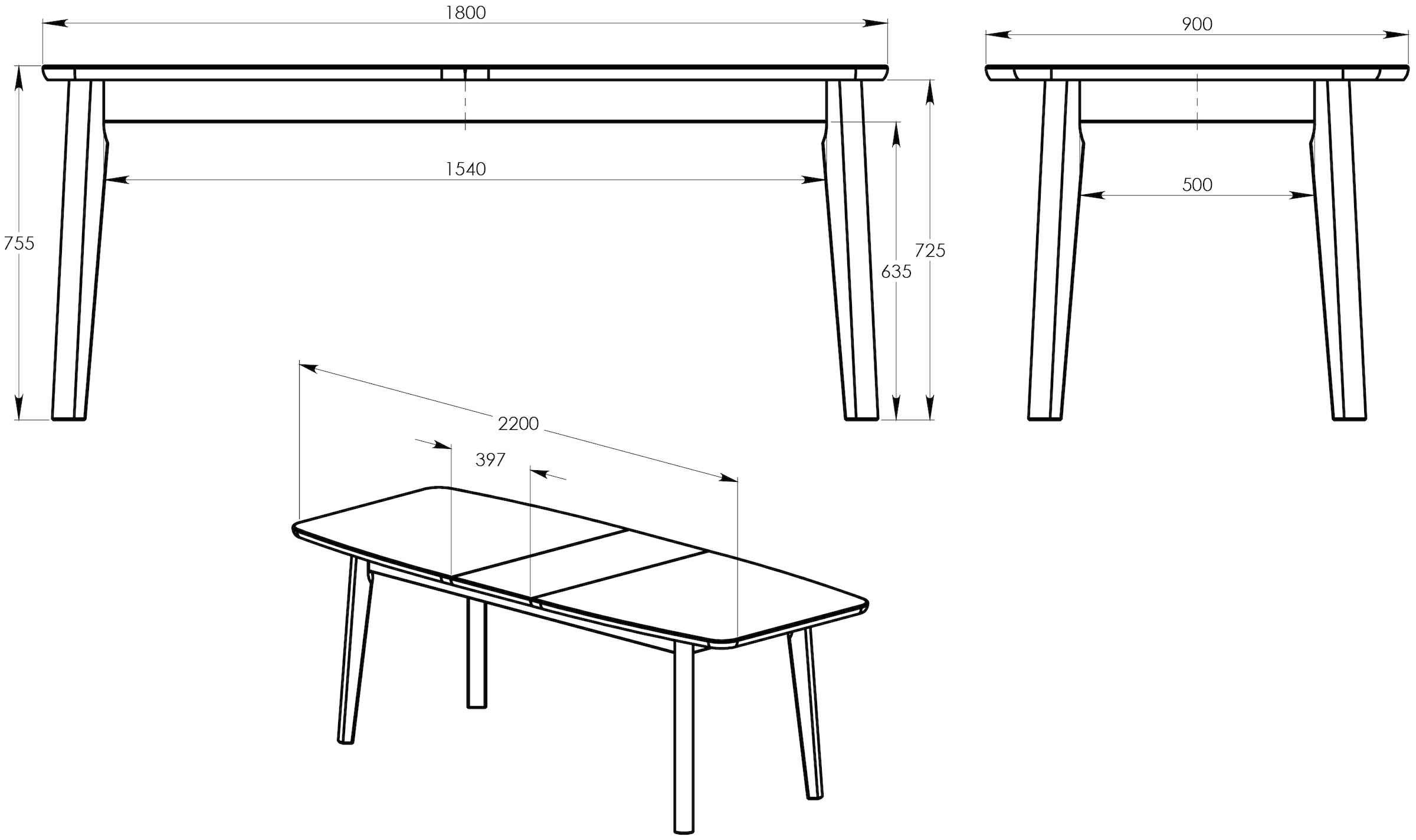 Home affaire Esstisch »Palermo« mit Auszugfunktion, aus Massivholz, FSC® zertifiziert