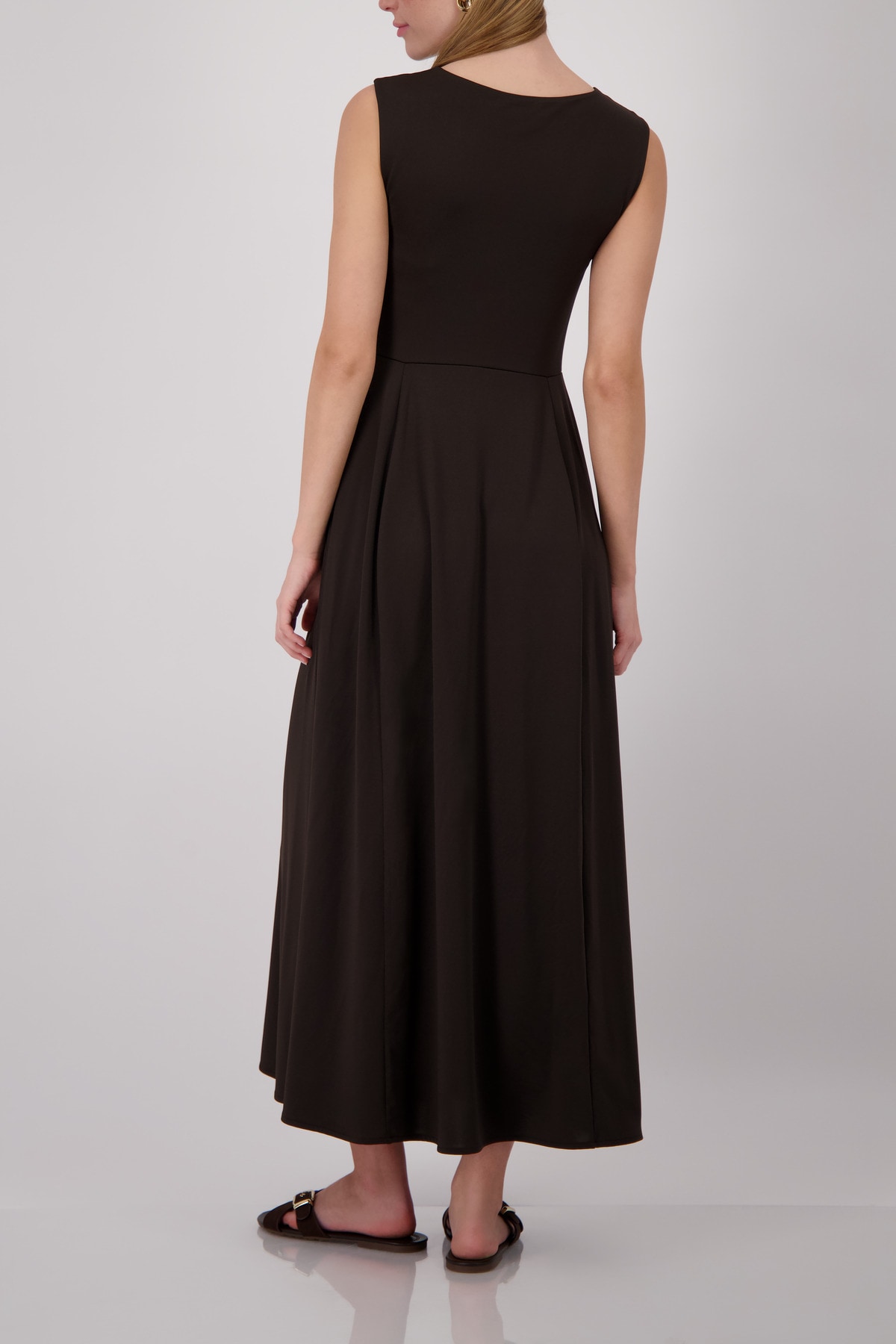 Monari Maxikleid »Kleid uni« Ohne Tasche Regular fit mit Schlitzen