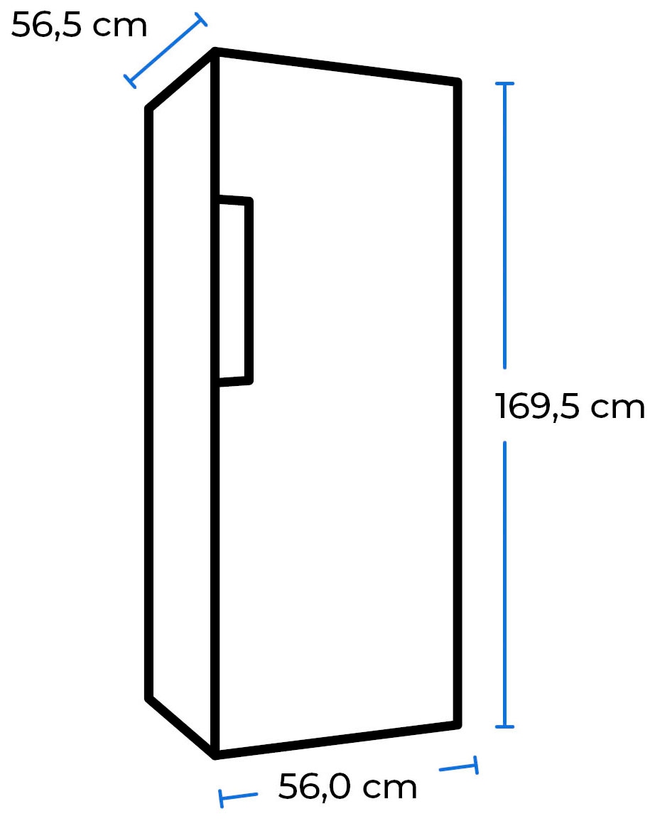 exquisit Gefrierschrank »GS271-NF-H-010E inoxlook«, 169,1 cm hoch, 55,9 cm breit, 194 L Volumen, NoFrost, Schnellgefrieren, 4 Sterne