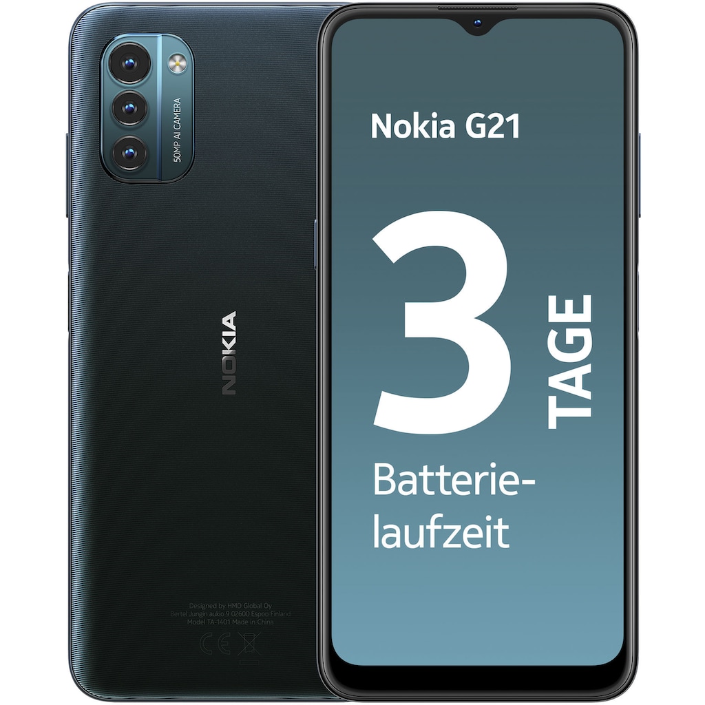 Nokia Smartphone »Prokids Phone – G21«, Nordic Blue, 16,5 cm/6,5 Zoll, 64 GB Speicherplatz, 50 MP Kamera