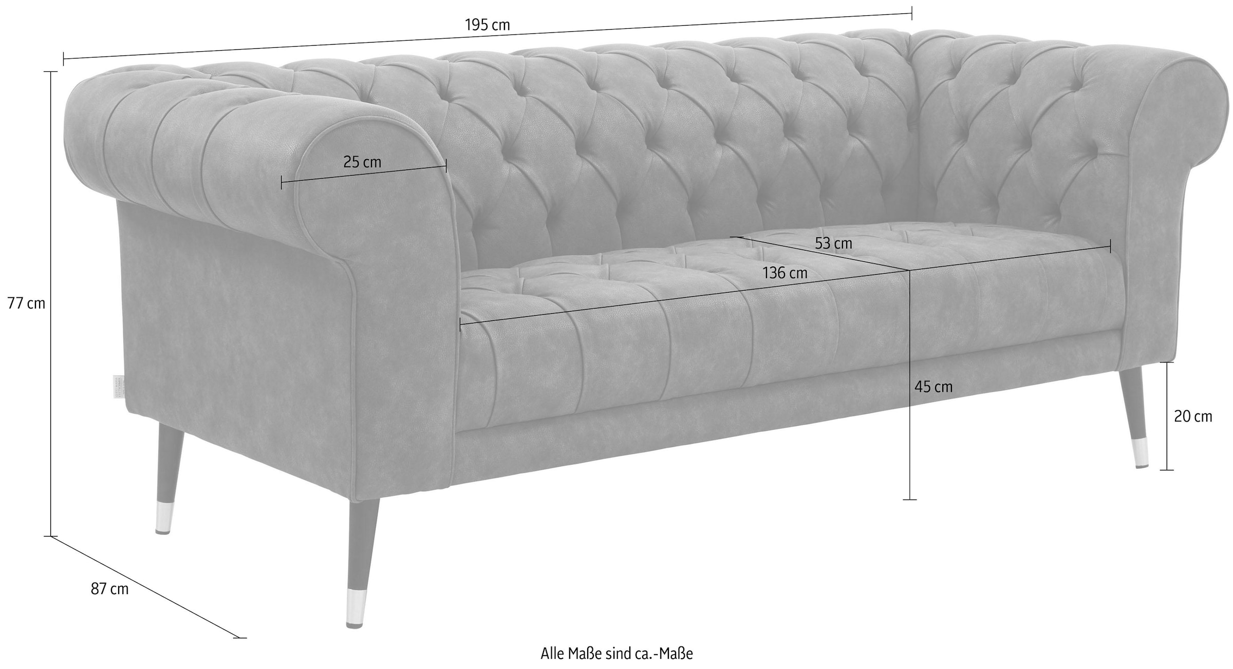 Home affaire Chesterfield-Sofa »Tinnum«