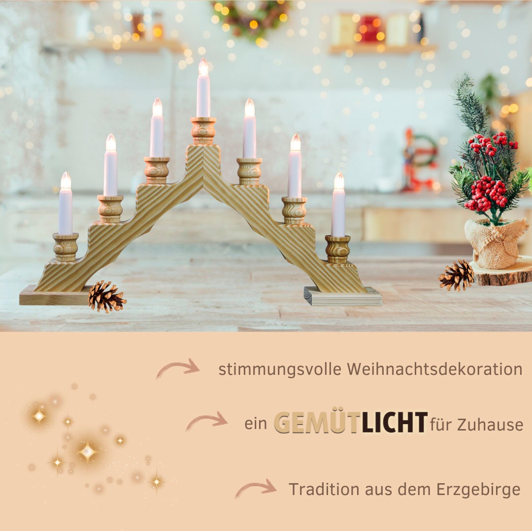 Weigla LED Lichterbogen »Schwede, Made in Germany«, 7-flammig