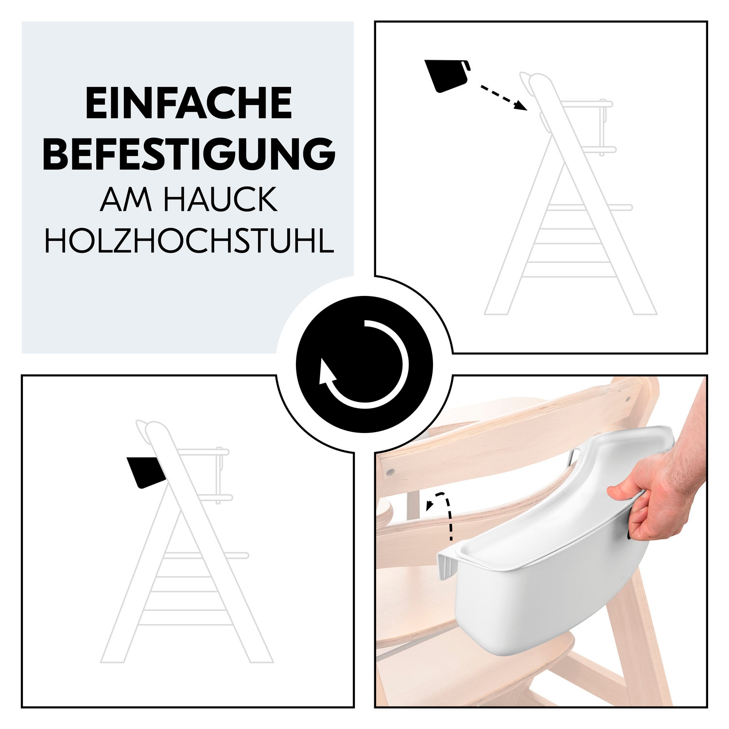 Hauck Aufbewahrungsbox »Highchair Box S, Disney Pooh White«, für Hochstühle