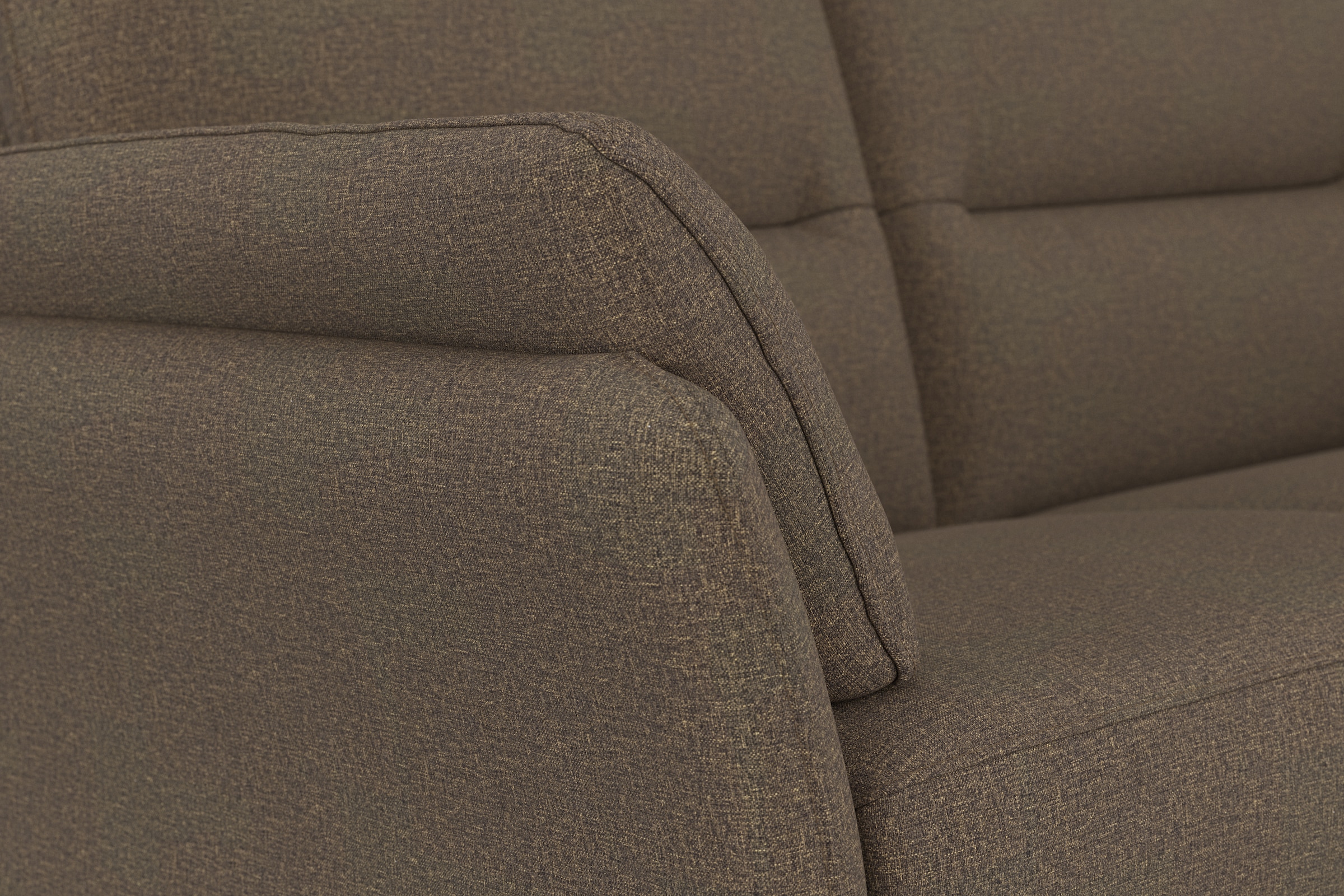 DOMO collection 2-Sitzer »Pina, schmale Armlehnen, mit Federkern, kompakt & elegant« Hoher Sitzkomfort, Feinstruktur, stone, Breite 159 cm