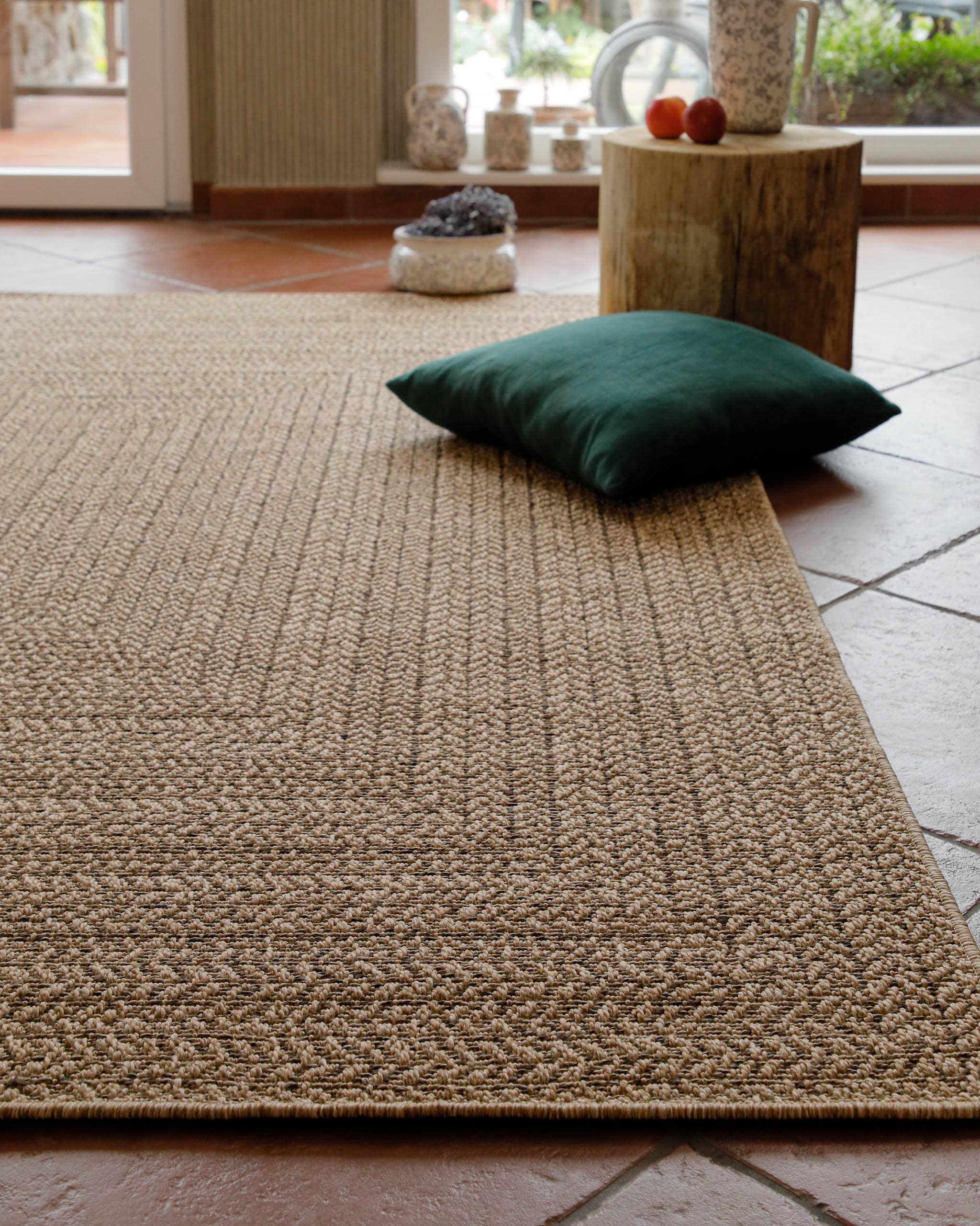 Wecon home Läufer »Layo« rechteckig 6 mm Höhe Flachgewebe, wetterfest, geometrisches Design, In- & Outdoor Teppich