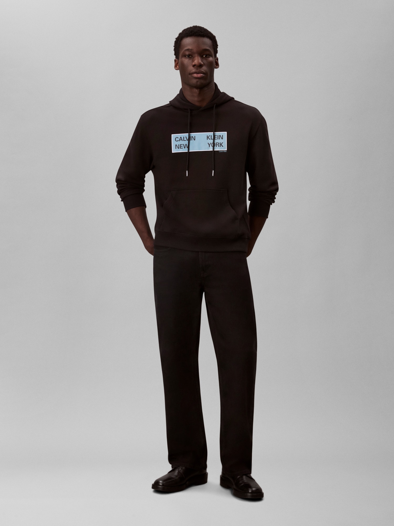 Calvin Klein Jeans Kapuzensweatshirt »LS EU 350TERRY CKNY BOX GRAPHIC« Mit Rundhalsausschnitt, regular fit