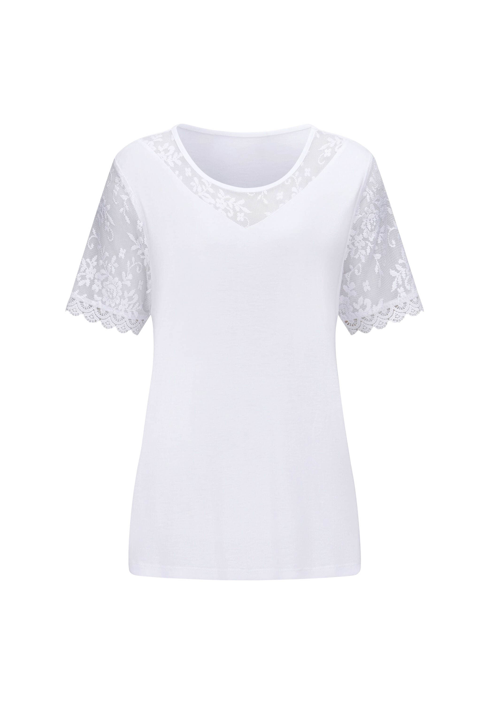 Sieh an! Trachtenshirt »Rundhals-Shirt Spitzenshirt aus reiner Viskose«