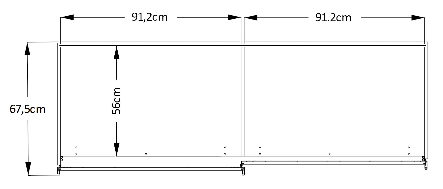 STAUD Schwebetürenschrank »Sinfonie Plus, edles Design in hochwertiger Qualität, Made in Germany« Glas und Spiegel-Frontkombination mit vier Ausstattungsvarianten