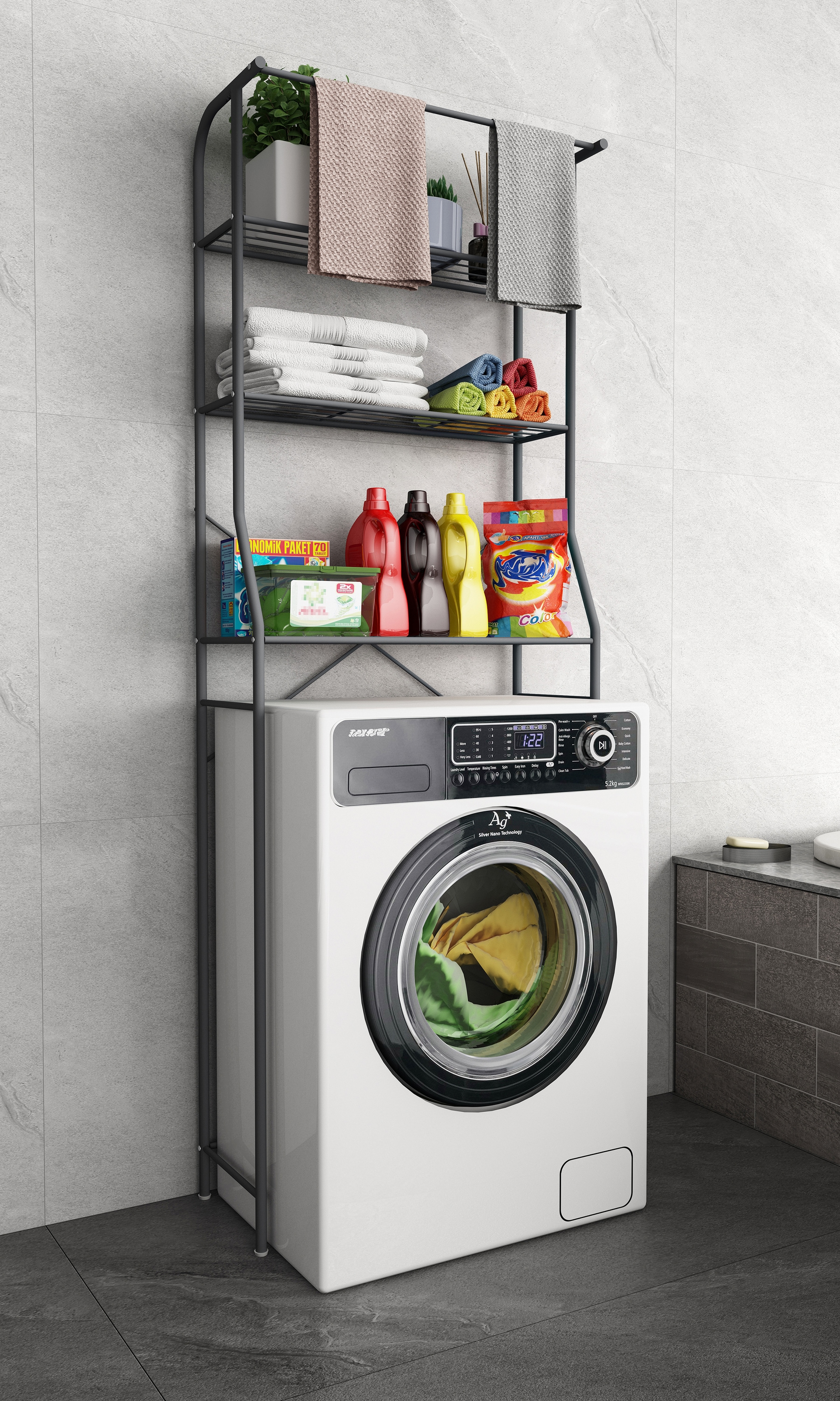 VCM Waschmaschinenumbauschrank »Waschmaschine Toilette Überbau Schrank Tubas L«