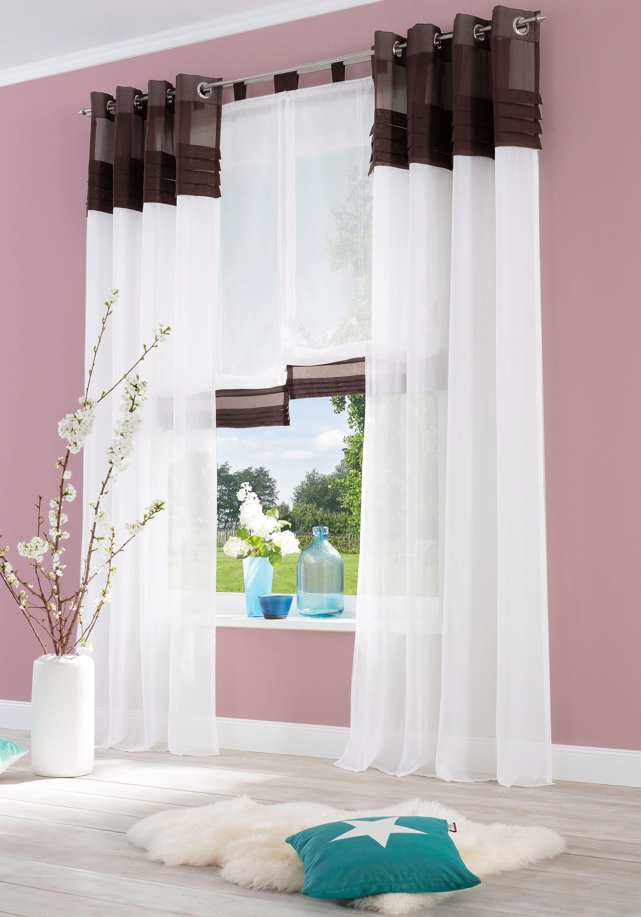 Vorhang, kaufen Gardine (2 online Home St.), affaire »Gander«, Fertiggardine, halbtransparent