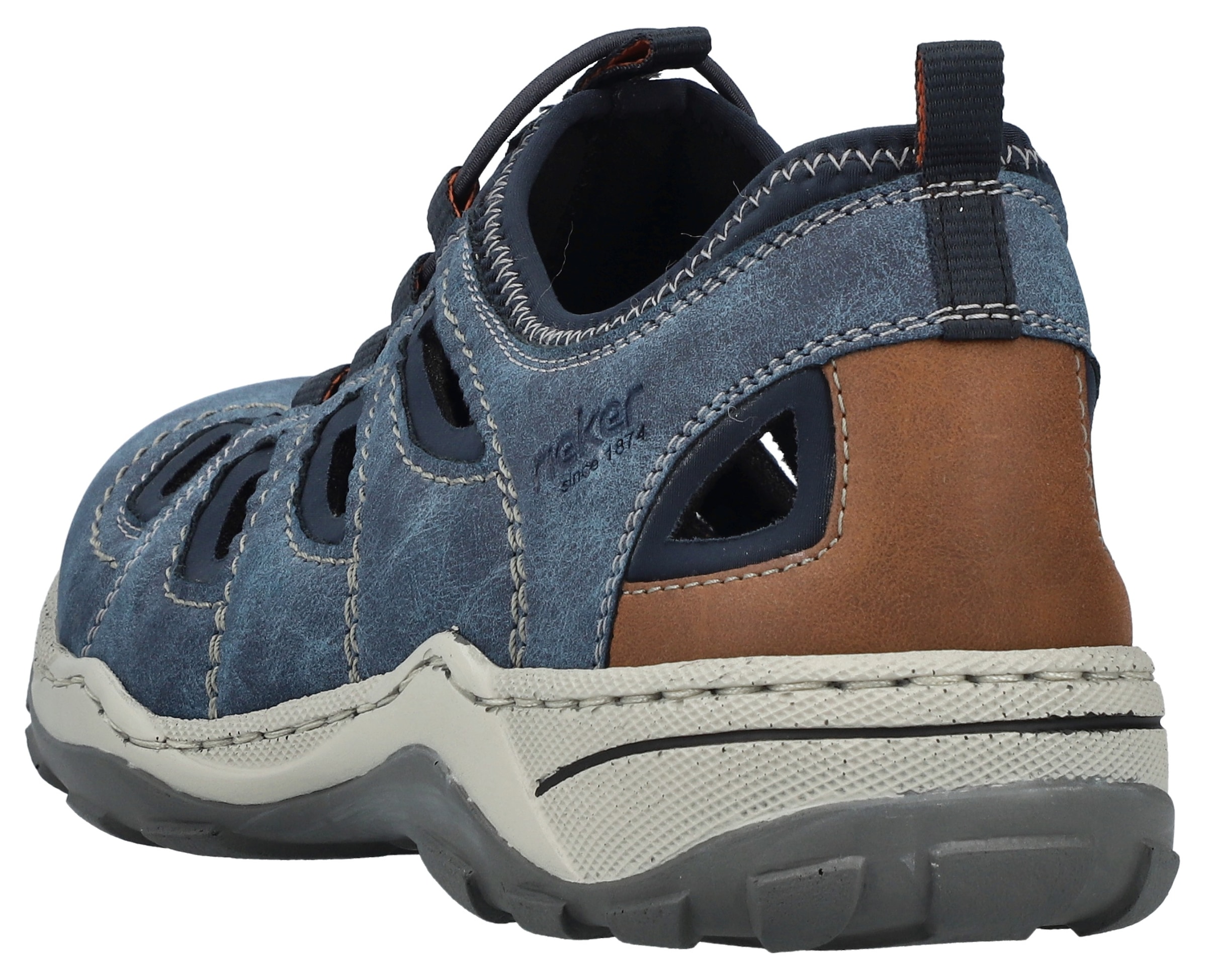 Rieker Slipper  Trekking Schuh, Sandale, Sommerschuh mit praktischem Gummizug