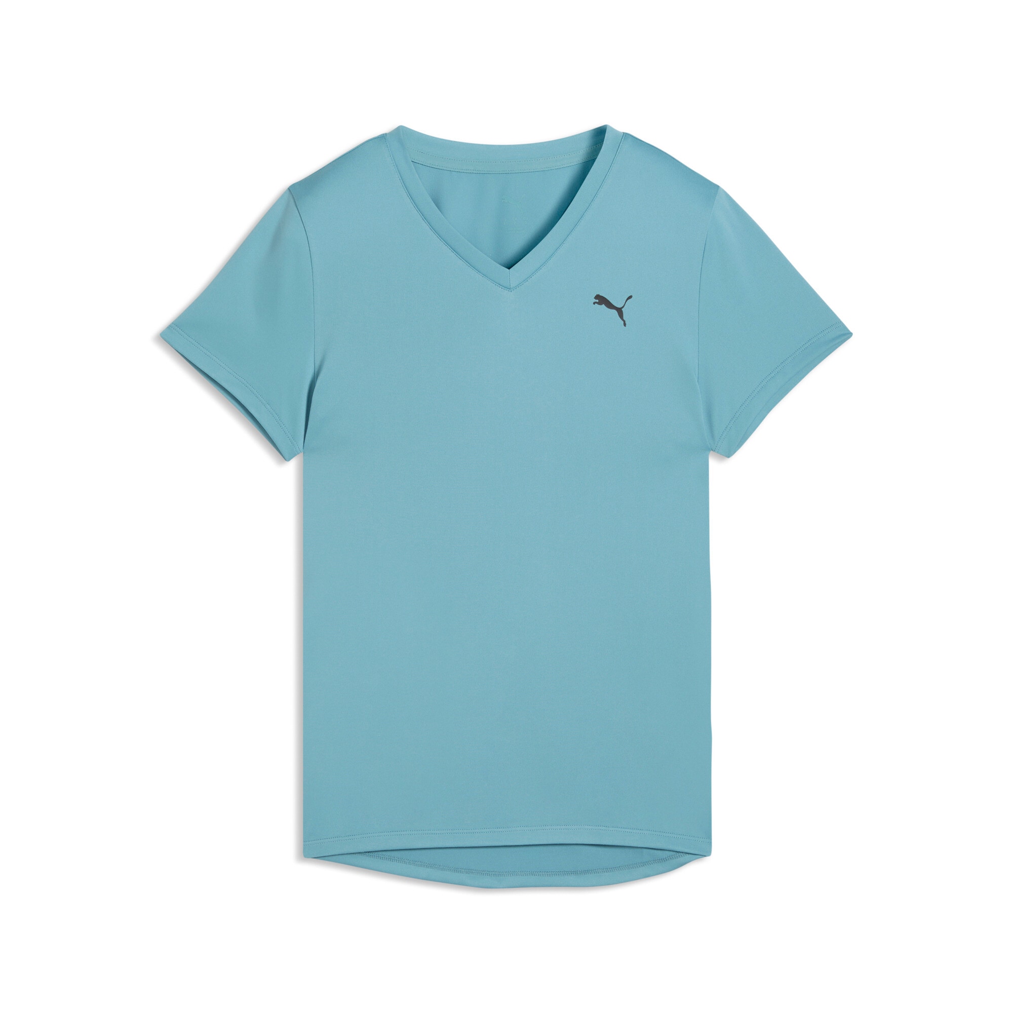 PUMA Trainingsshirt »W TAD ESSENTIAL VNECK TEE« Kurzarmshirt, mit V-Ausschnitt, für Sportmode
