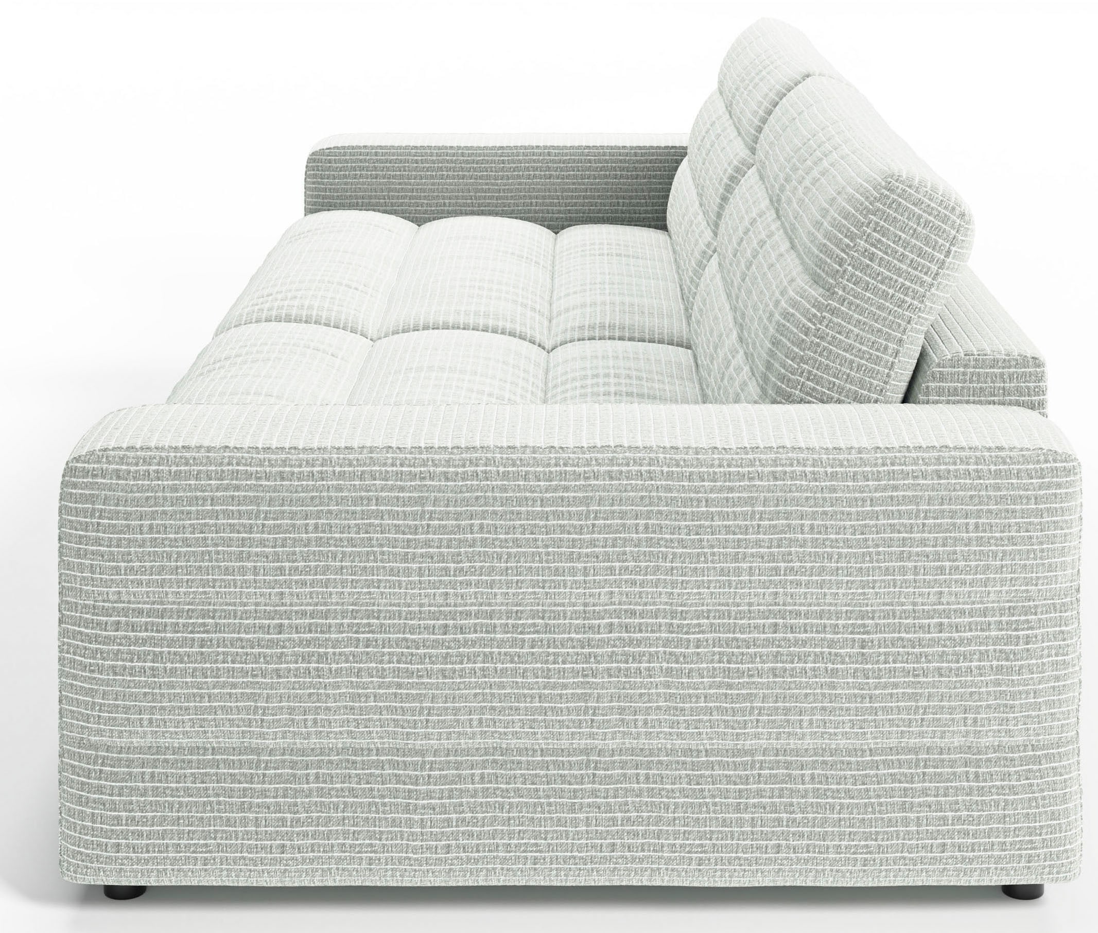 3C Candy Big-Sofa »Stripes Megasofa, tolle Verarbeitungsdetails, bequem und komfortabel«, Lose Rückenkissen, mit feiner Quersteppung