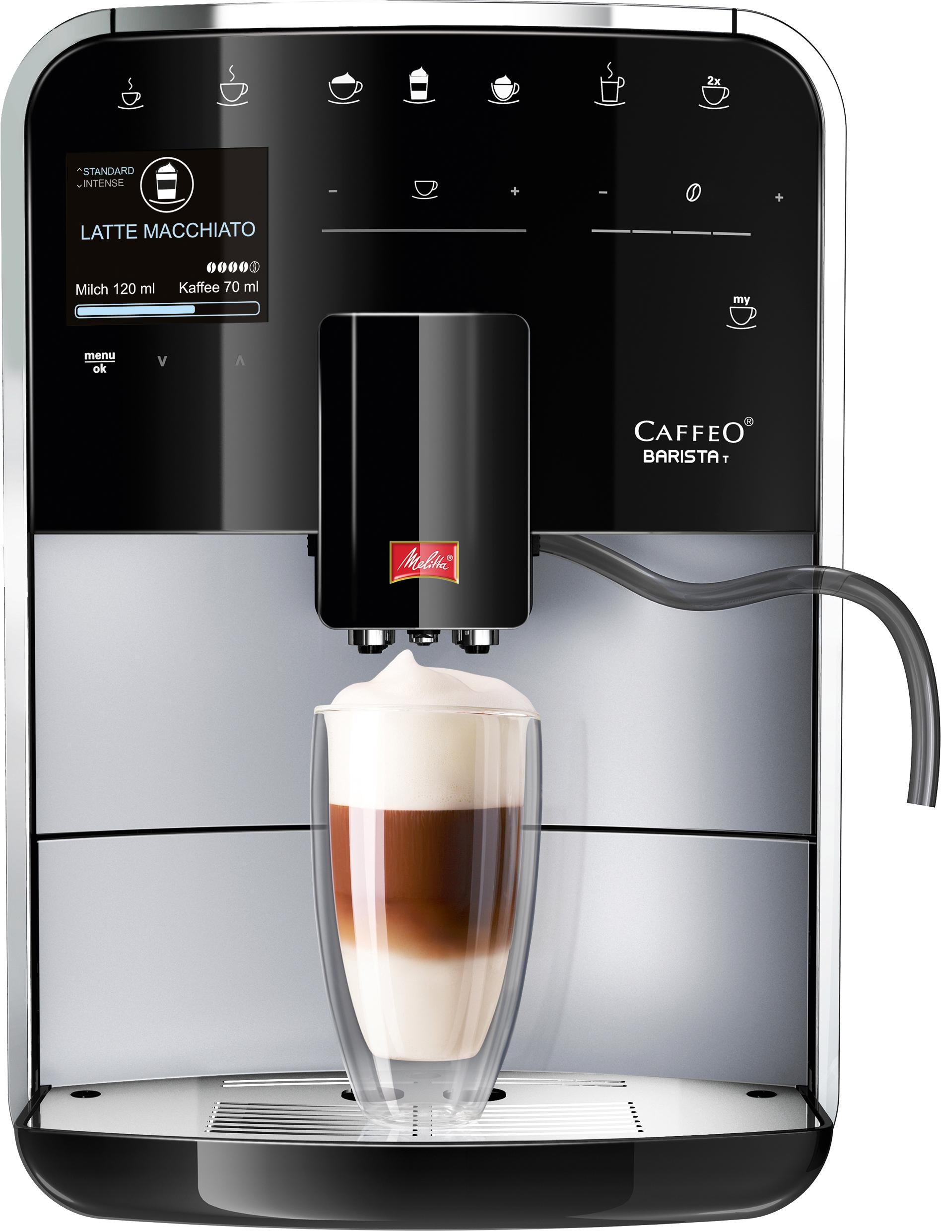 Melitta Kaffeevollautomat »Barista T Smart® F831-101«, 4 Benutzerprofile&18 Kaffeerezepte, nach italienischem Originalrezept