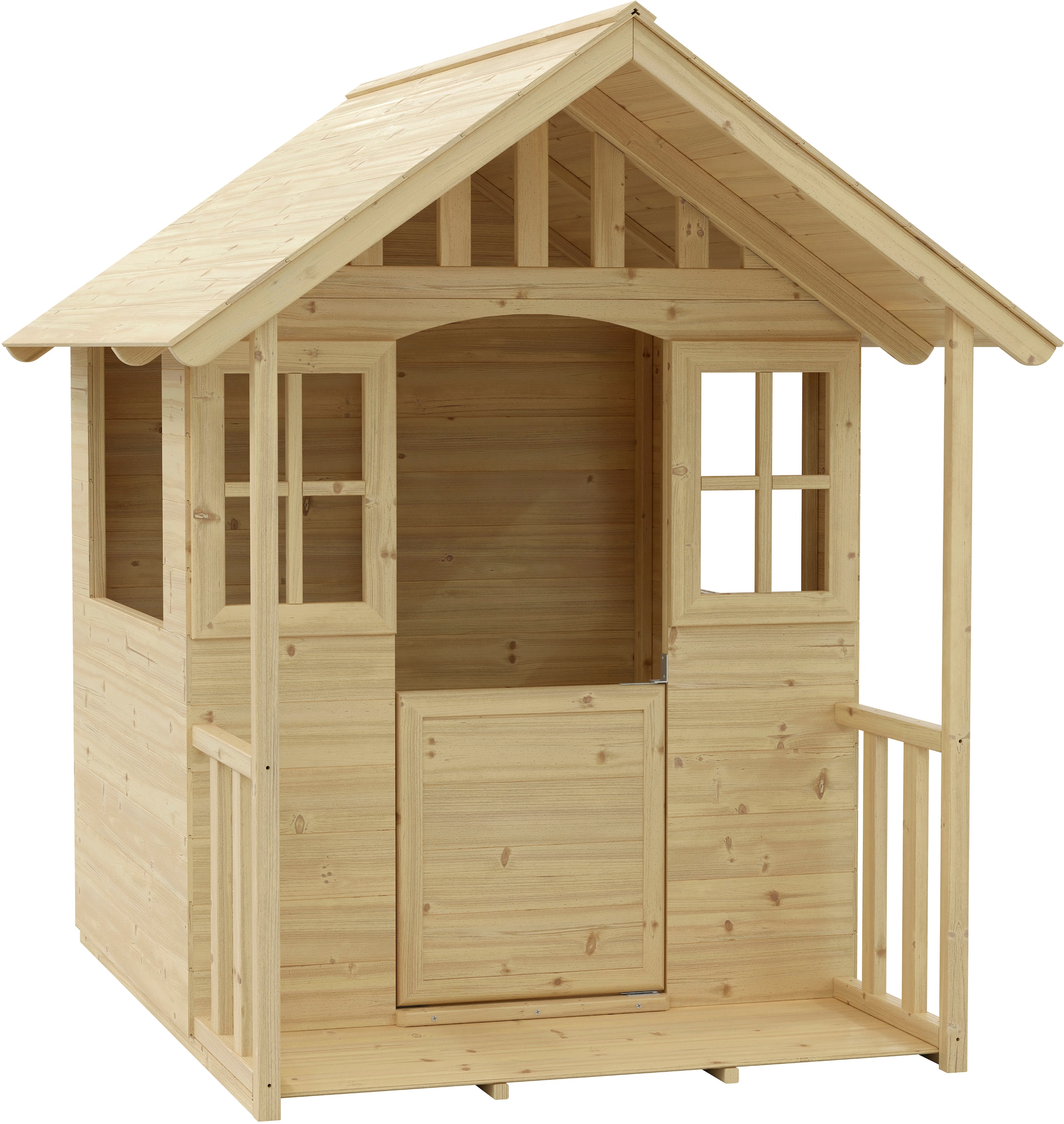 50NRTH Spielhaus »»Holz Spielhaus, Villa««, Natur, 137x121x140 cm