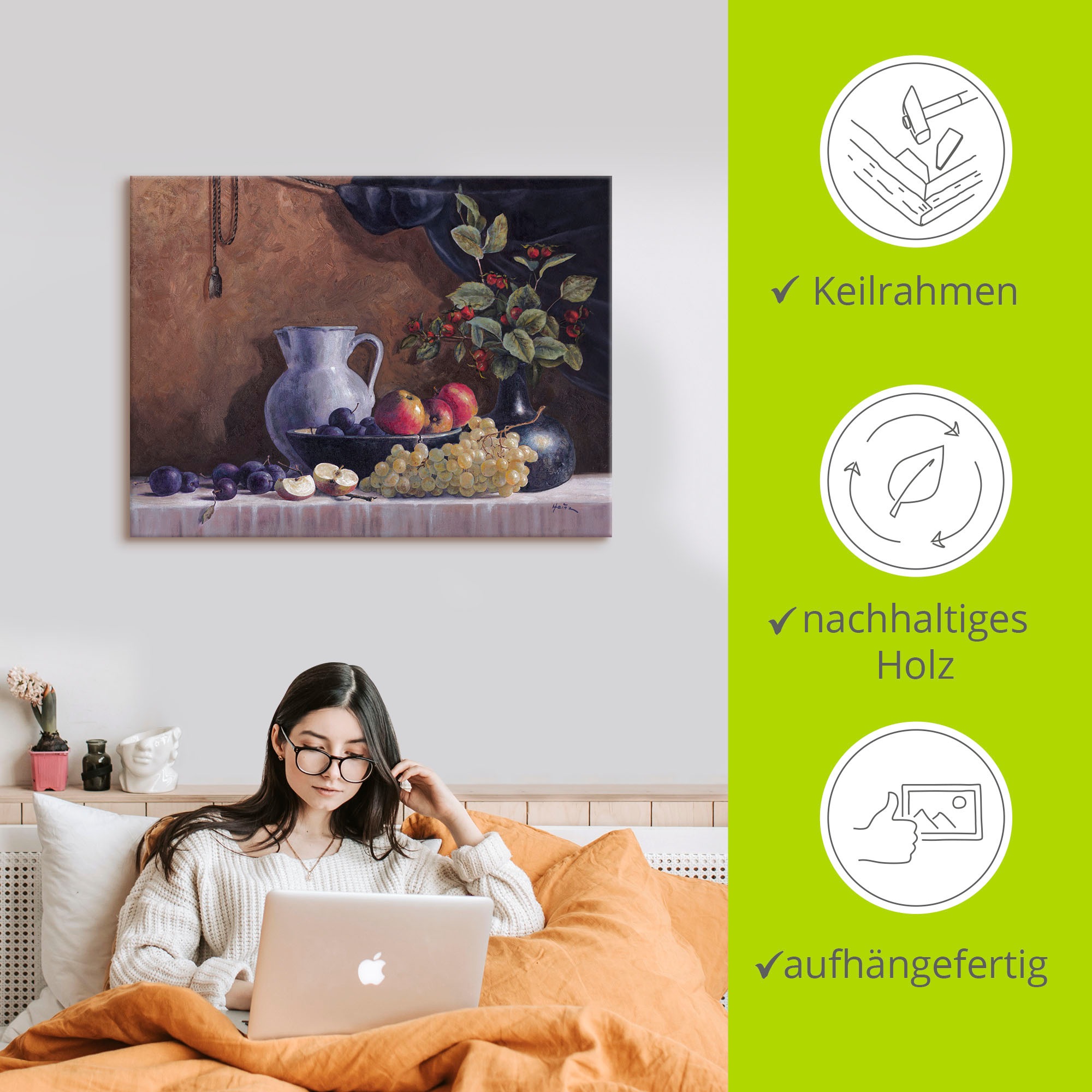 Artland Wandbild »Stillleben«, Arrangements, (1 St.), als Leinwandbild, Poster in verschied. Größen