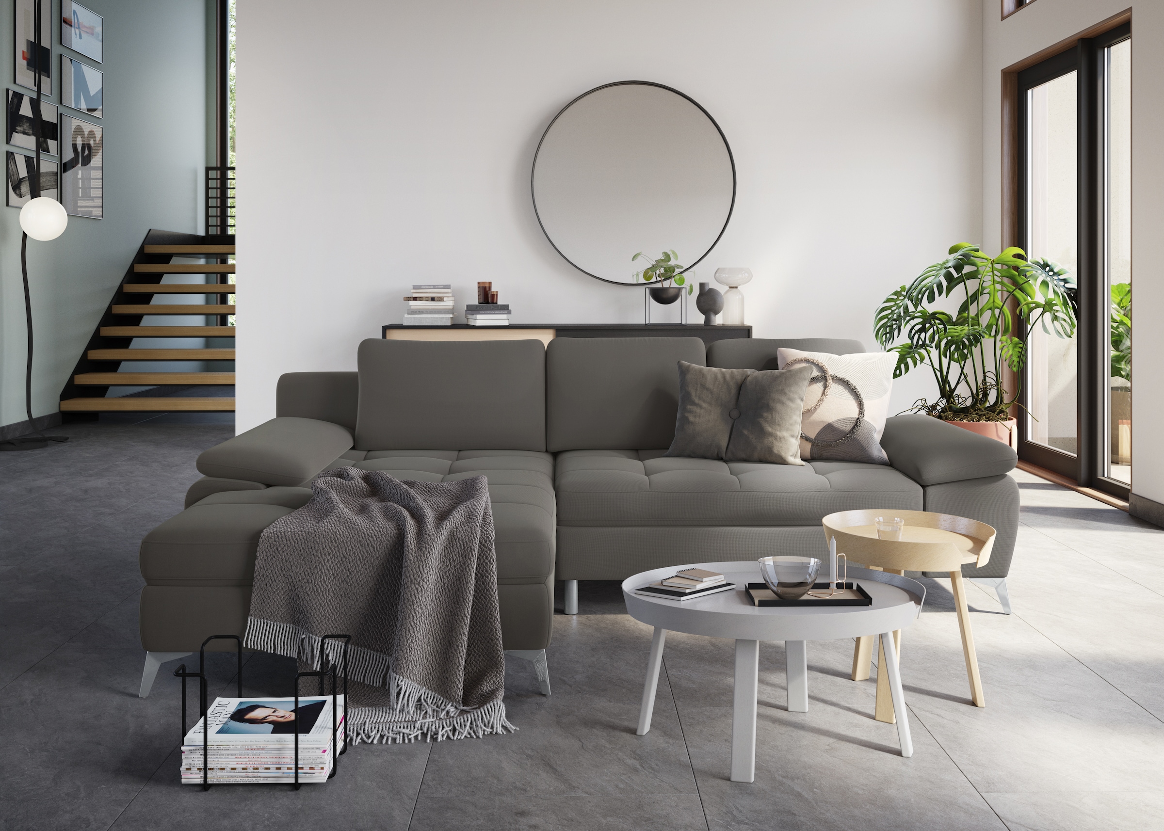 sit&more Ecksofa »Latigo L-Form«, mit Recamiere, wahlweise mit Bettfunktion und Bettkasten