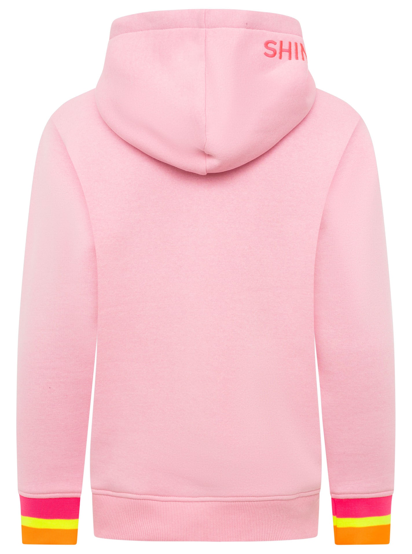 Zwillingsherz Hoodie »"Always Happy"«, Smiley aus Frottee, Neon-Details, Kapuze, Langarm
