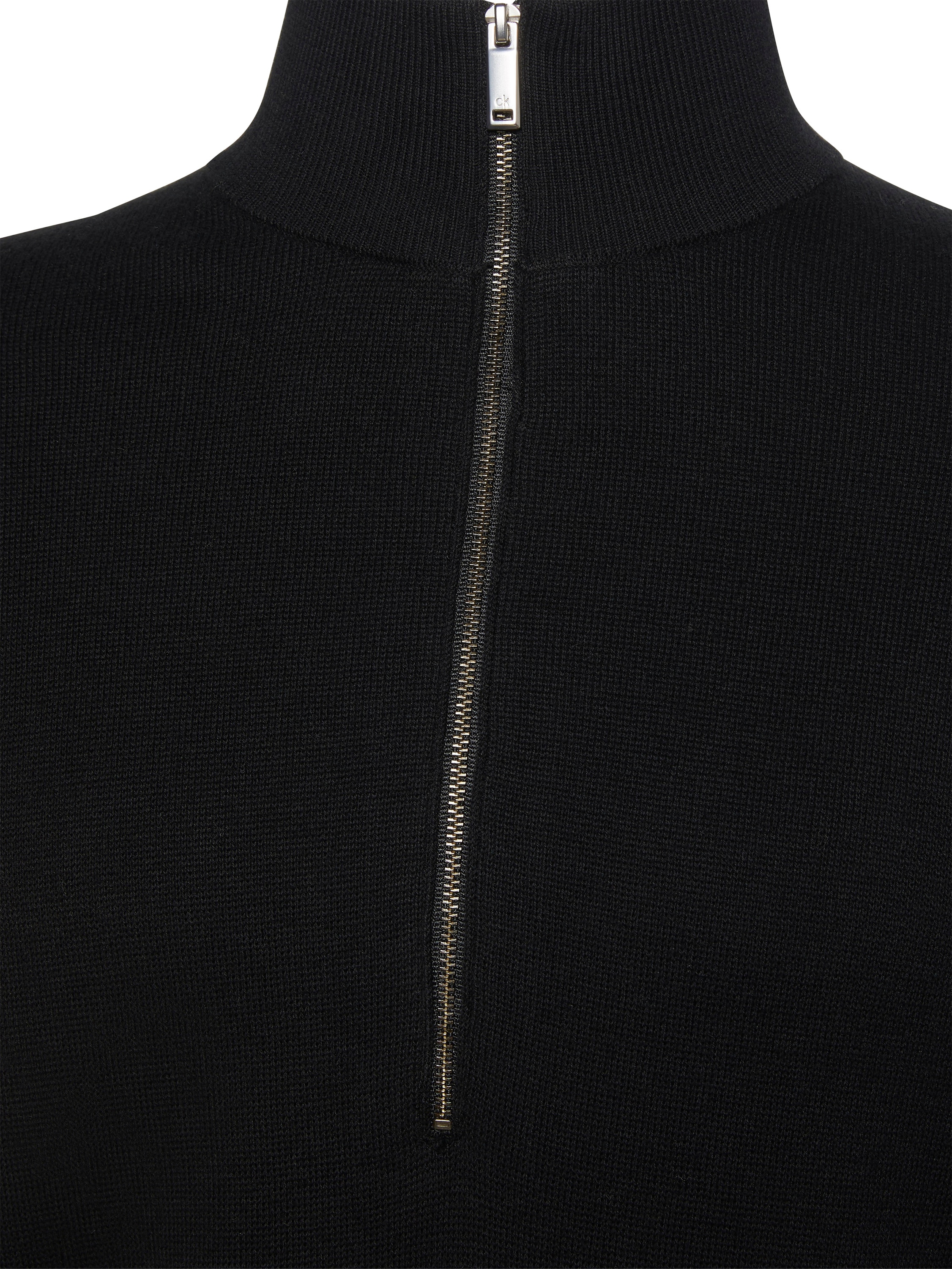 Calvin Klein Jeans Strickpullover Stehkragen mit Reißverschluss, Regular fit