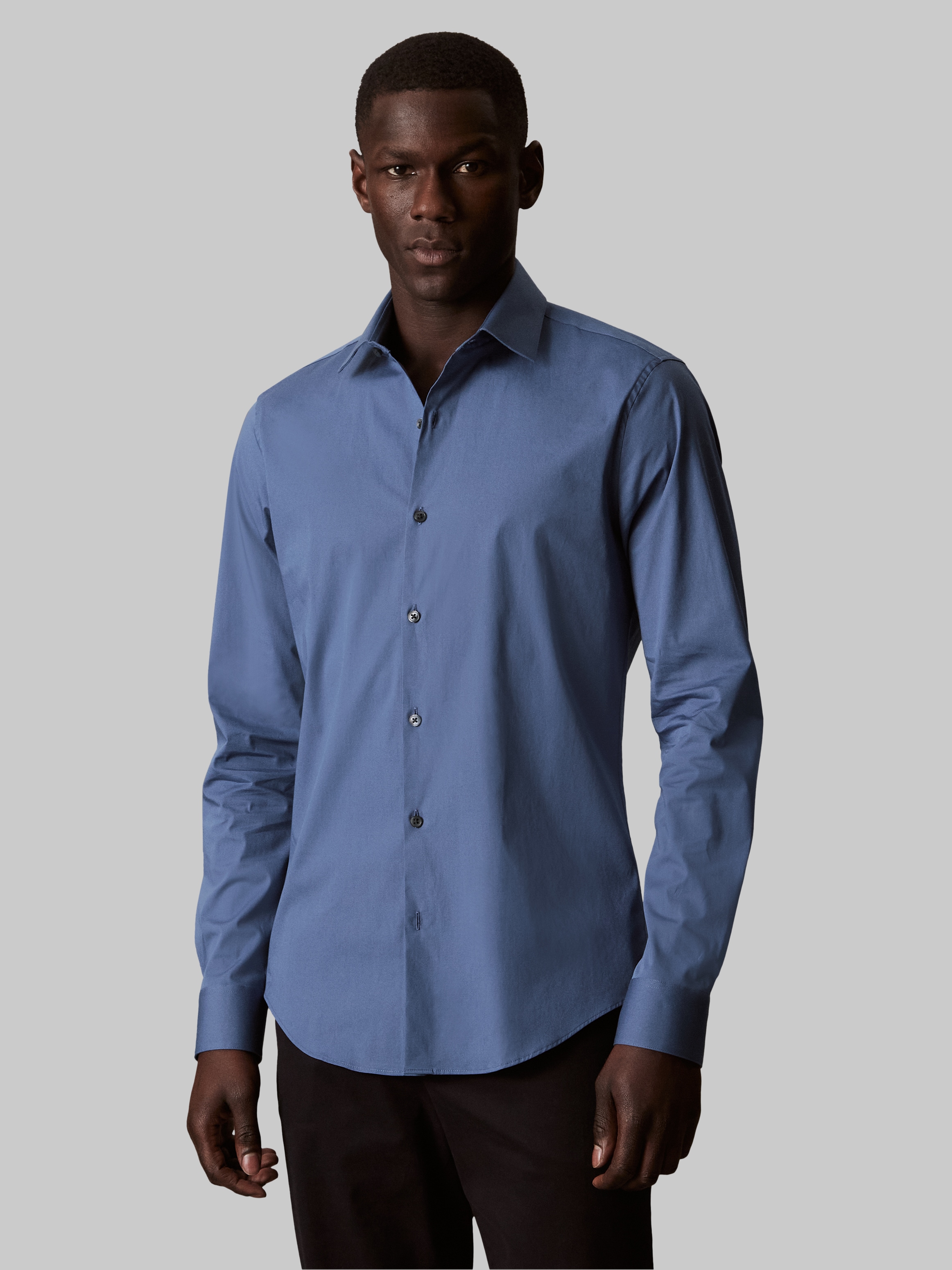 Calvin Klein Businesshemd »SLIM ESSENTIALS POPLIN STR SLD« Hemdkragen, slim fit