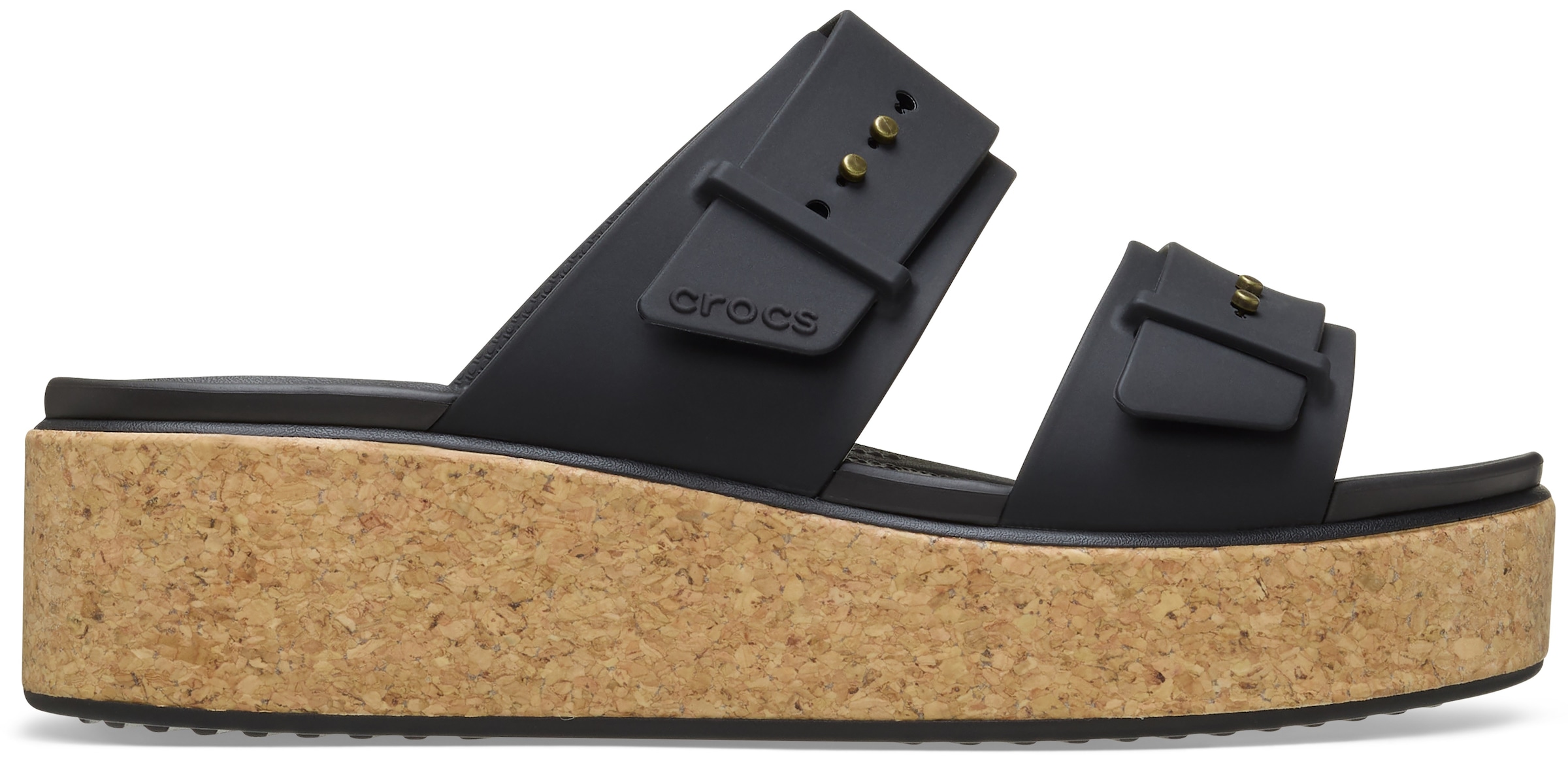 Crocs Keilpantolette »Brooklyn Cork Buckle«, Keilsandale, Plateausandale mit LiteRide™ Schaumfußbett