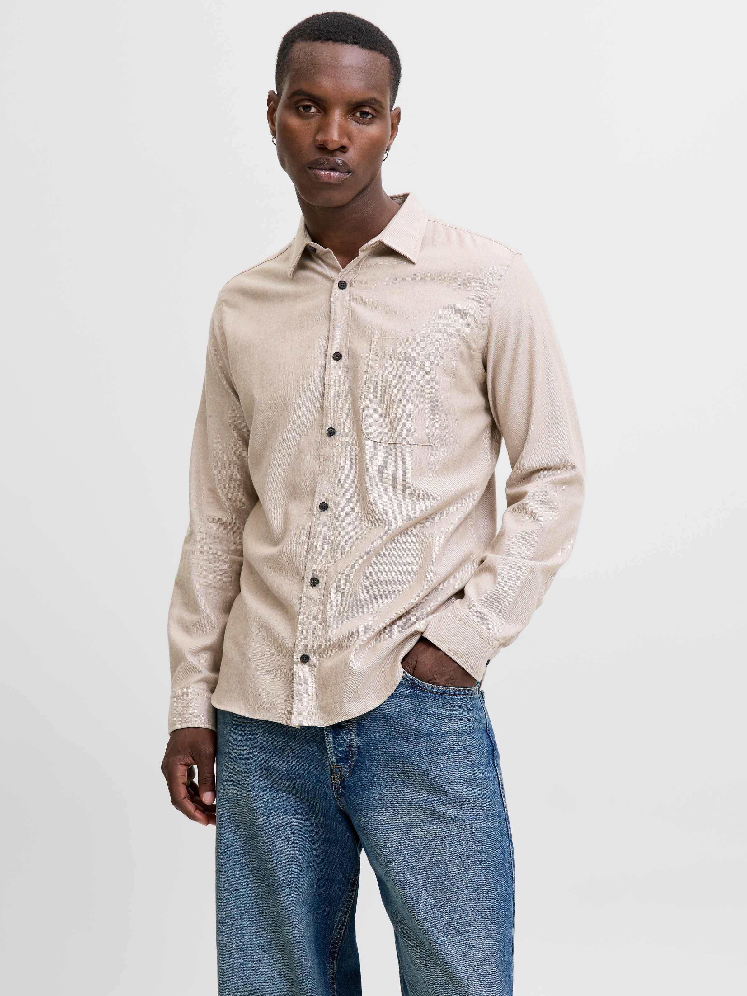 Jack & Jones Langarmhemd »JJECLASSIC MELANGE SHIRT L/S NOOS«