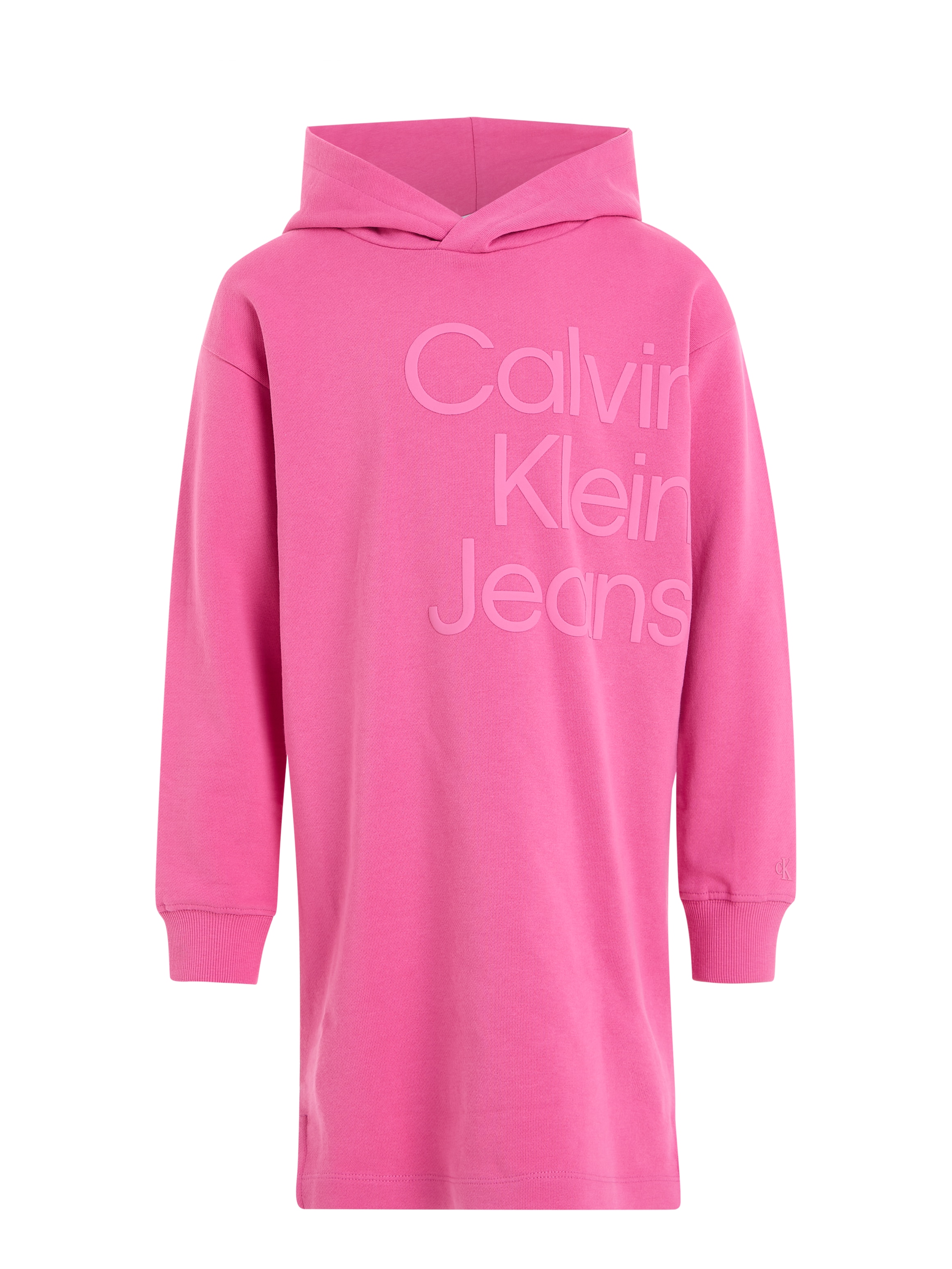 Jeans Calvin HERO LS Klein Logoschriftzug HOODIE »PUFF bei online UNIVERSAL DRESS«, Sweatkleid mit LOGO