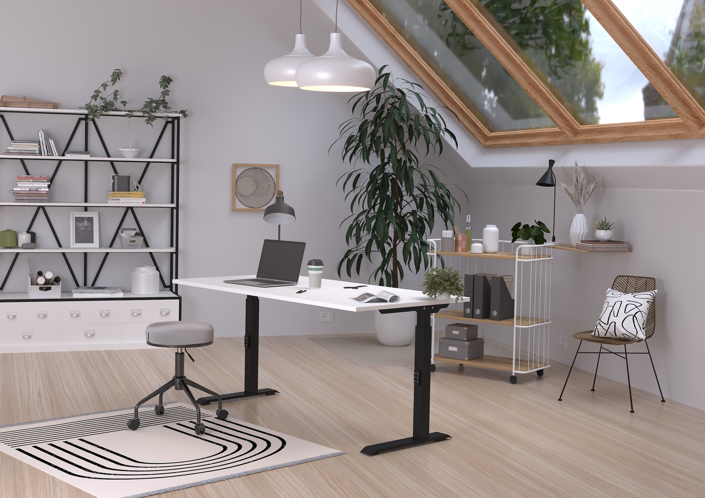 GERMANIA Schreibtisch »Downey« höhenverstellbar von 68-91 cm, verfügbar in verschiedenen Breiten